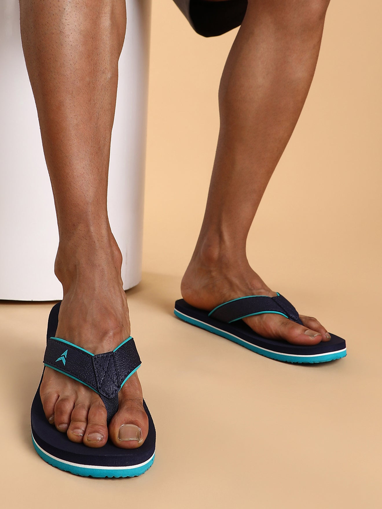 Avant Men's Aqua Flip Flops - Navy