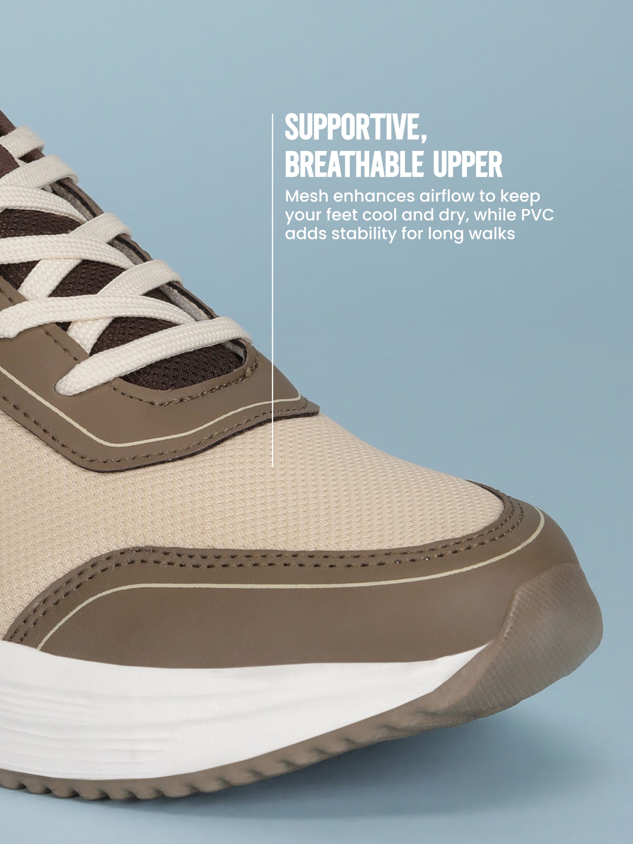 Avant Men's SoleEase Walking Shoes - Brown/Beige