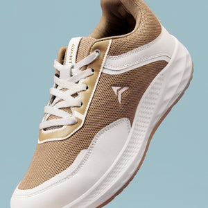Avant Men's PowerMesh Running Shoes - Brown/White
