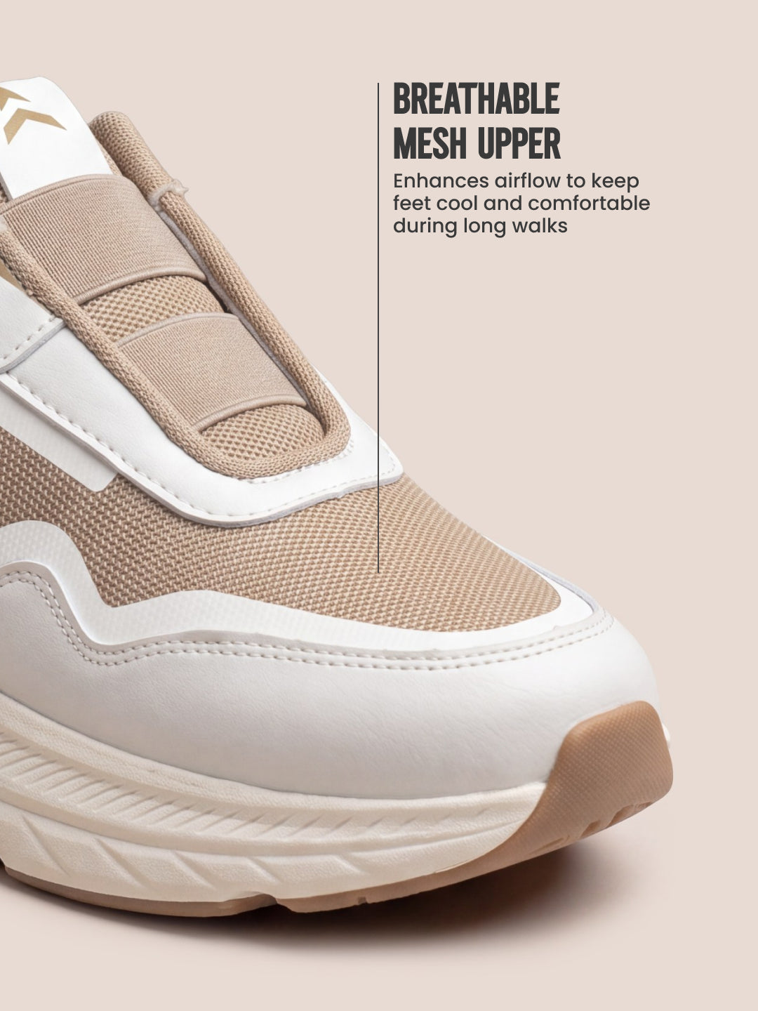 Avant Men's EaseCore Walking Shoes - White/Brown