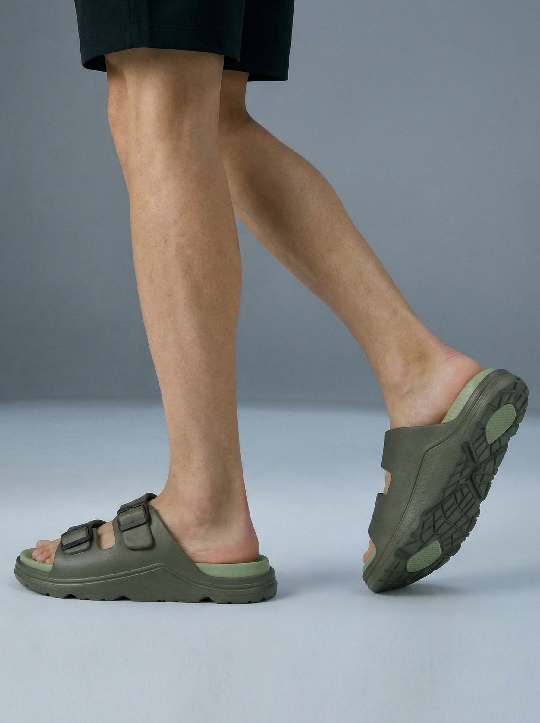 Avant Men's BuckleStride Sliders - Olive