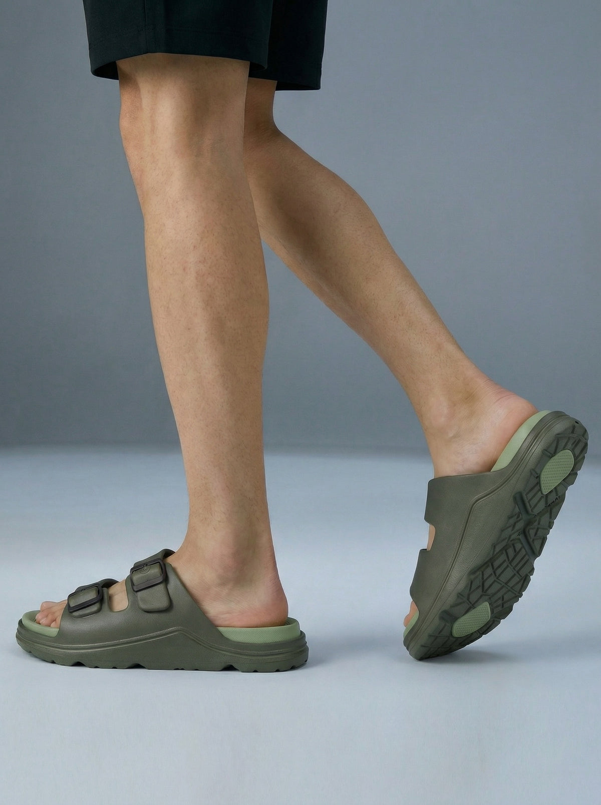 Avant Men's BuckleStride Sliders - Olive