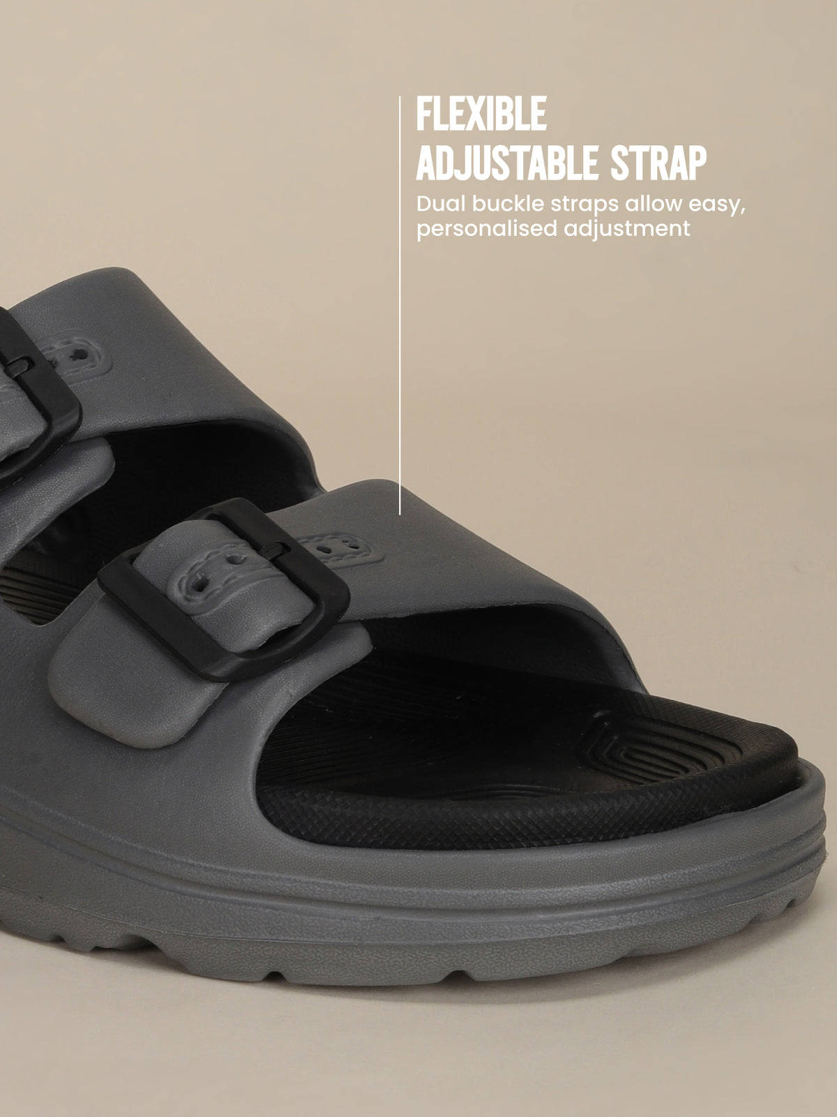 Avant Men's BuckleStride Sliders - Grey