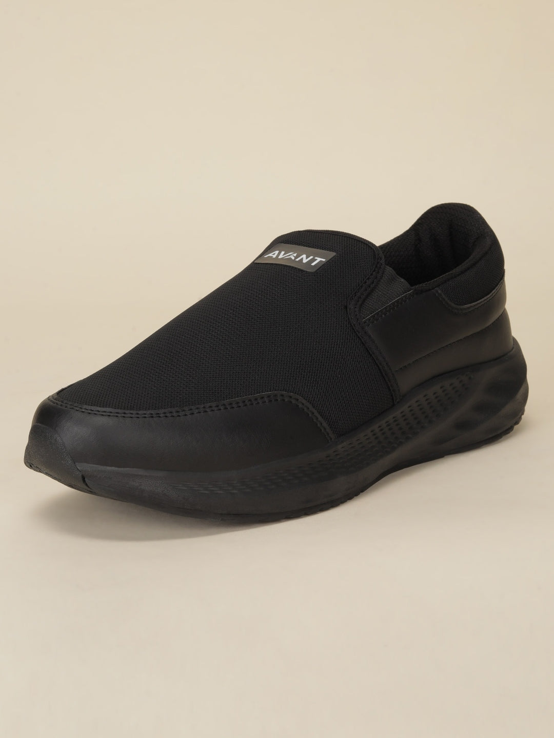 Avant Monoslip Men's Slip-On Walking Shoes - Black