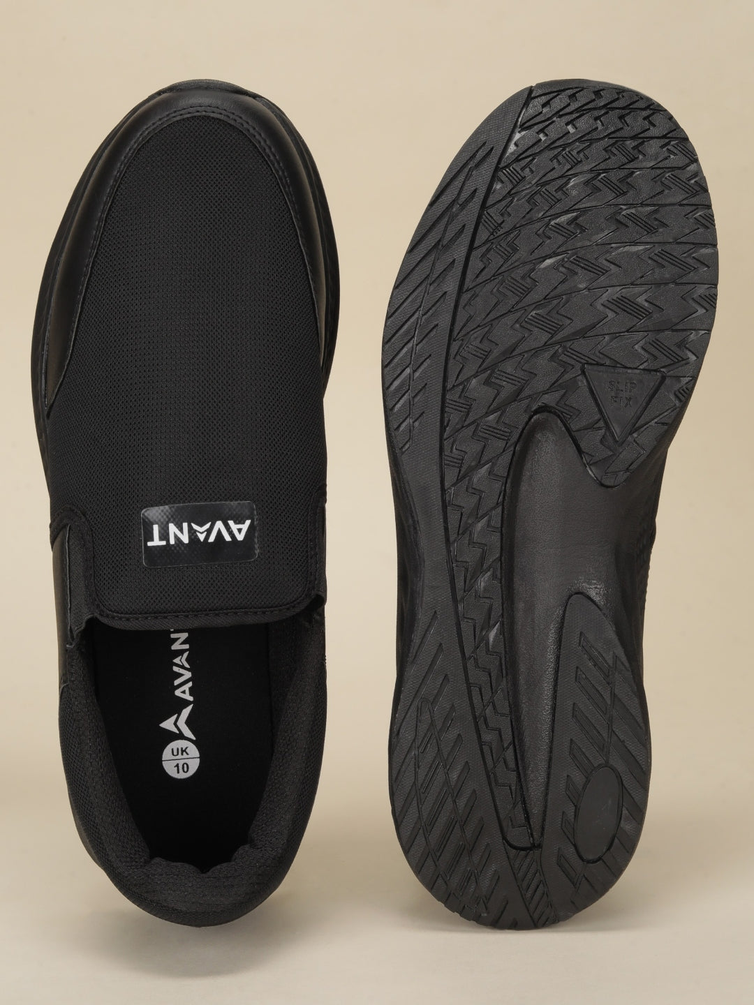 Avant Monoslip Men's Slip-On Walking Shoes - Black