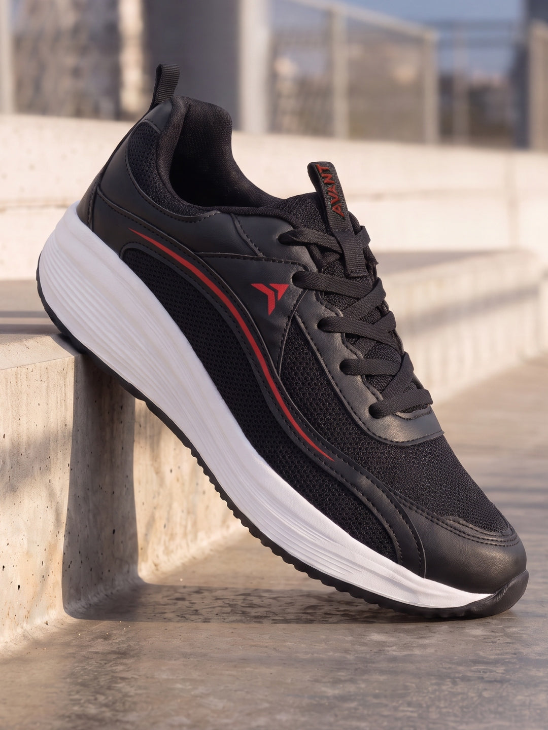Avant Men's StepDrive Walking Shoes - Black/Red