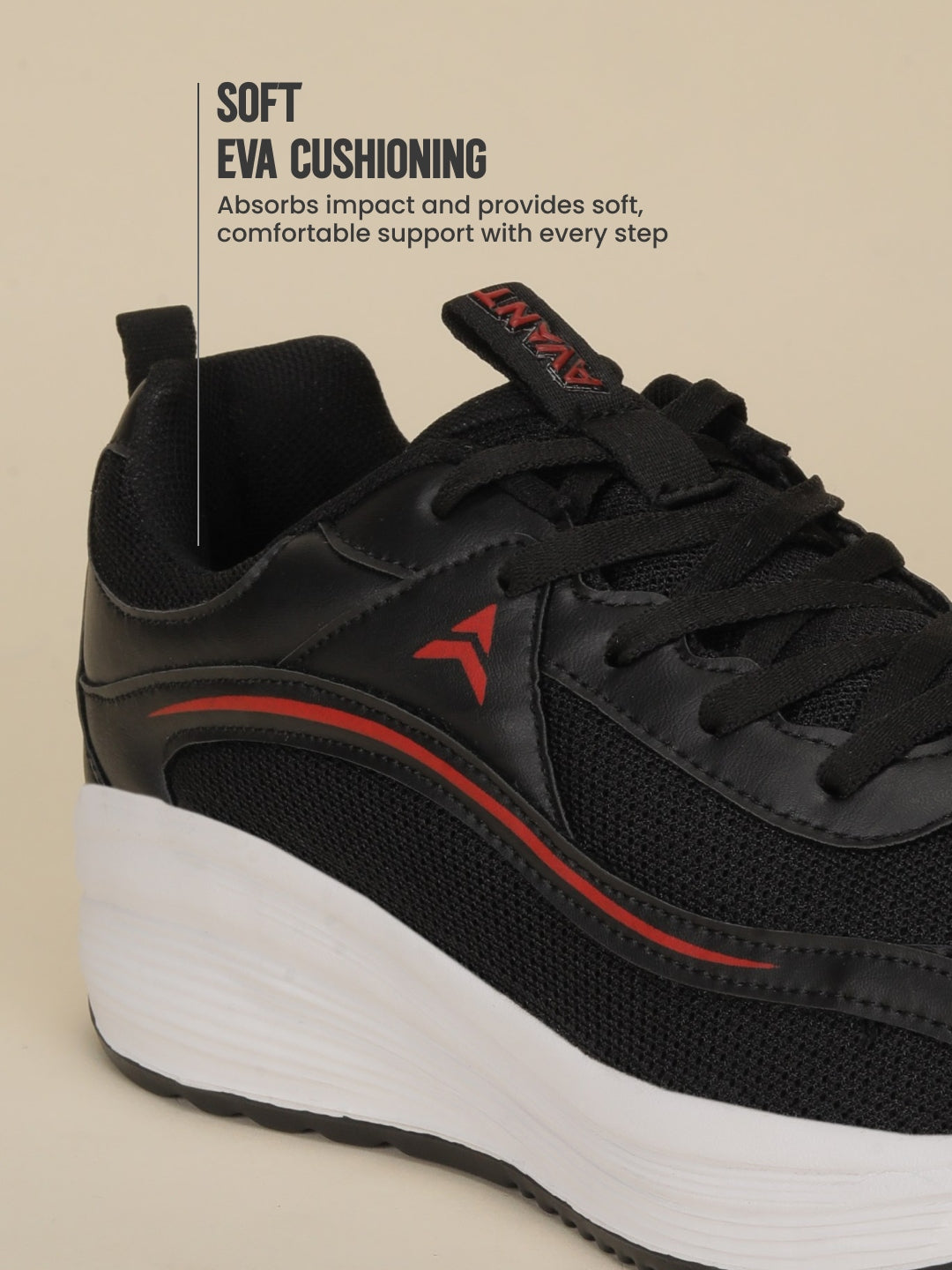 Avant Men's StepDrive Walking Shoes - Black/Red