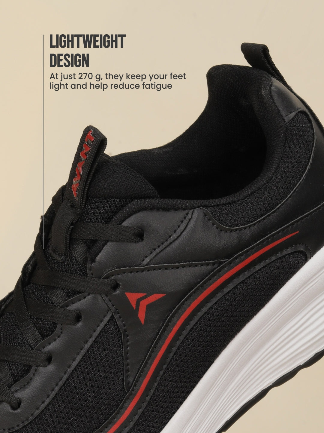 Avant Men's StepDrive Walking Shoes - Black/Red