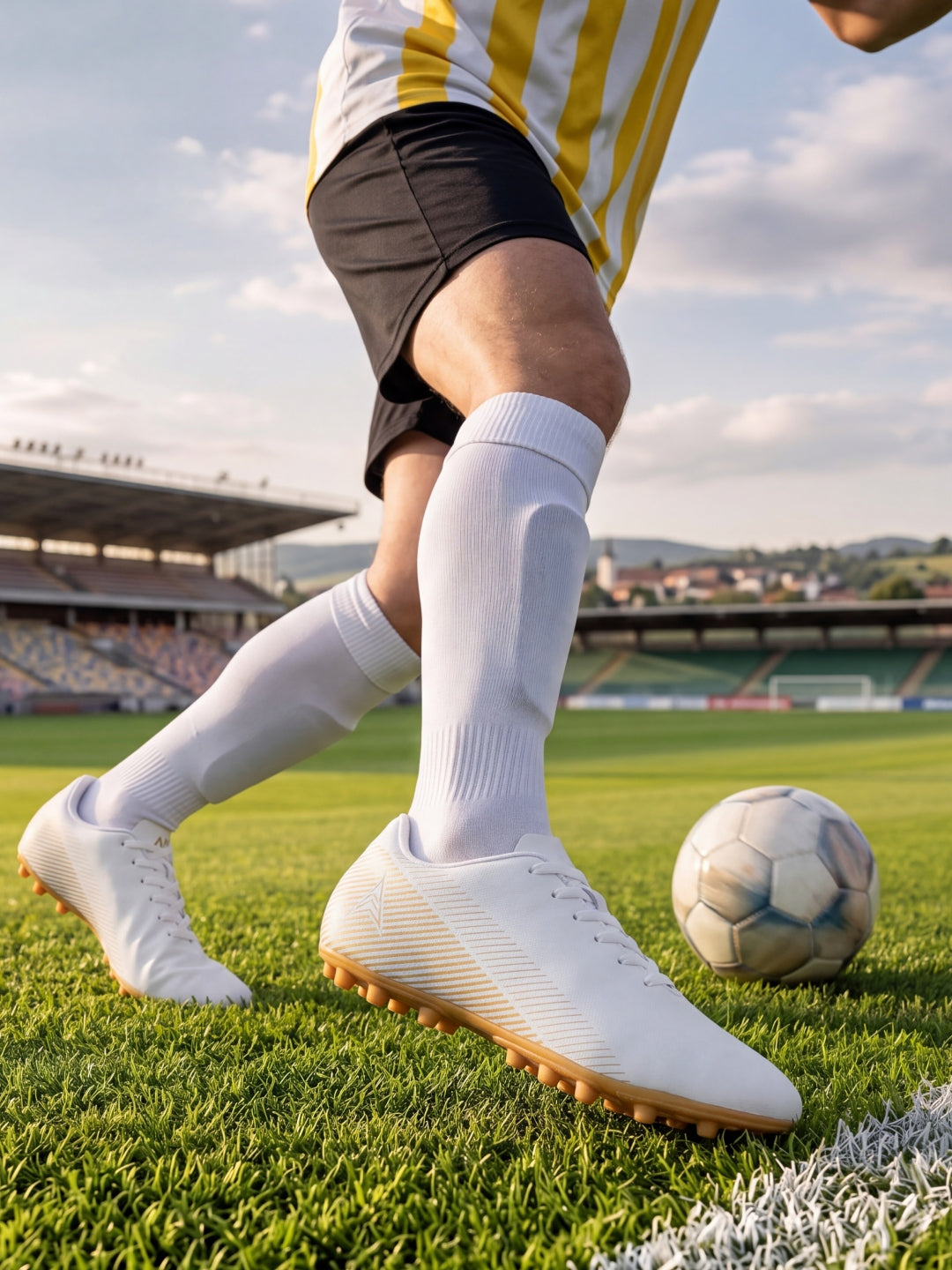 Avant Men's MatchStride Football Shoes - White/Gold