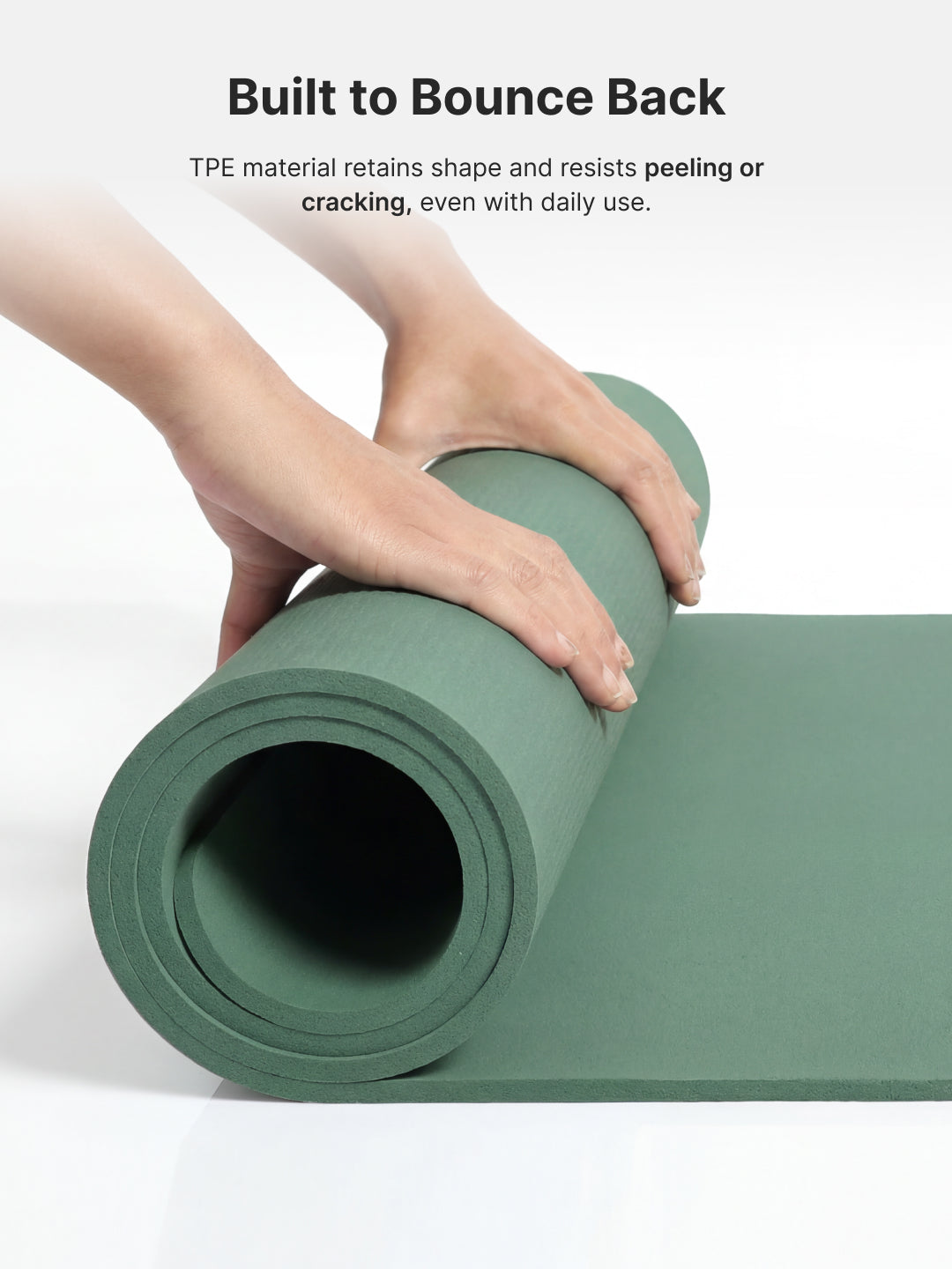 cult Aroma Infused TPE Yoga Mat 6 mm Anti Skid Non Slip Exercise Mat with Carry Bag for Yoga Workout Gym Green