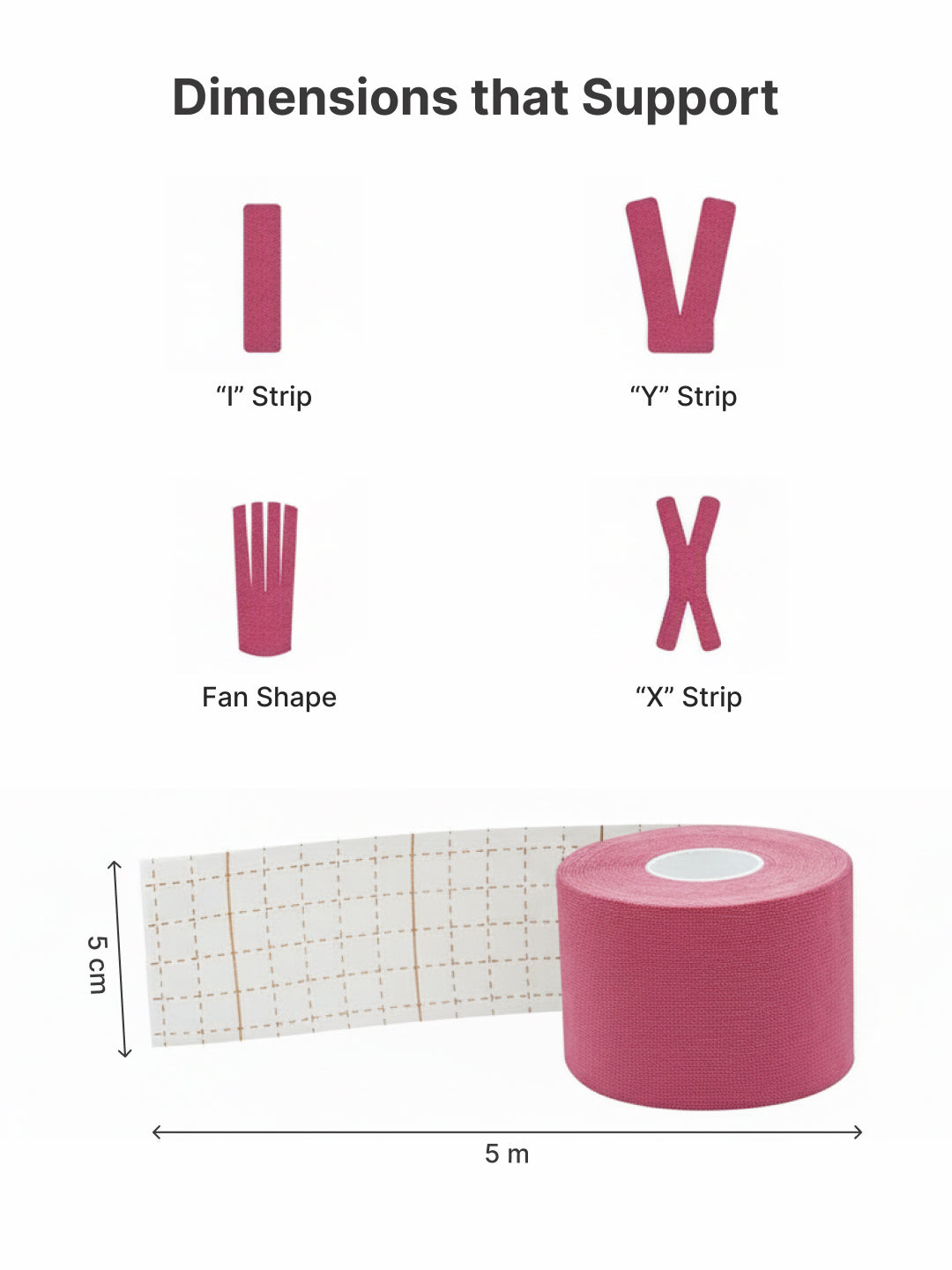 cult Kinesiology Tape Pink - Muscle Support & Injury Recovery