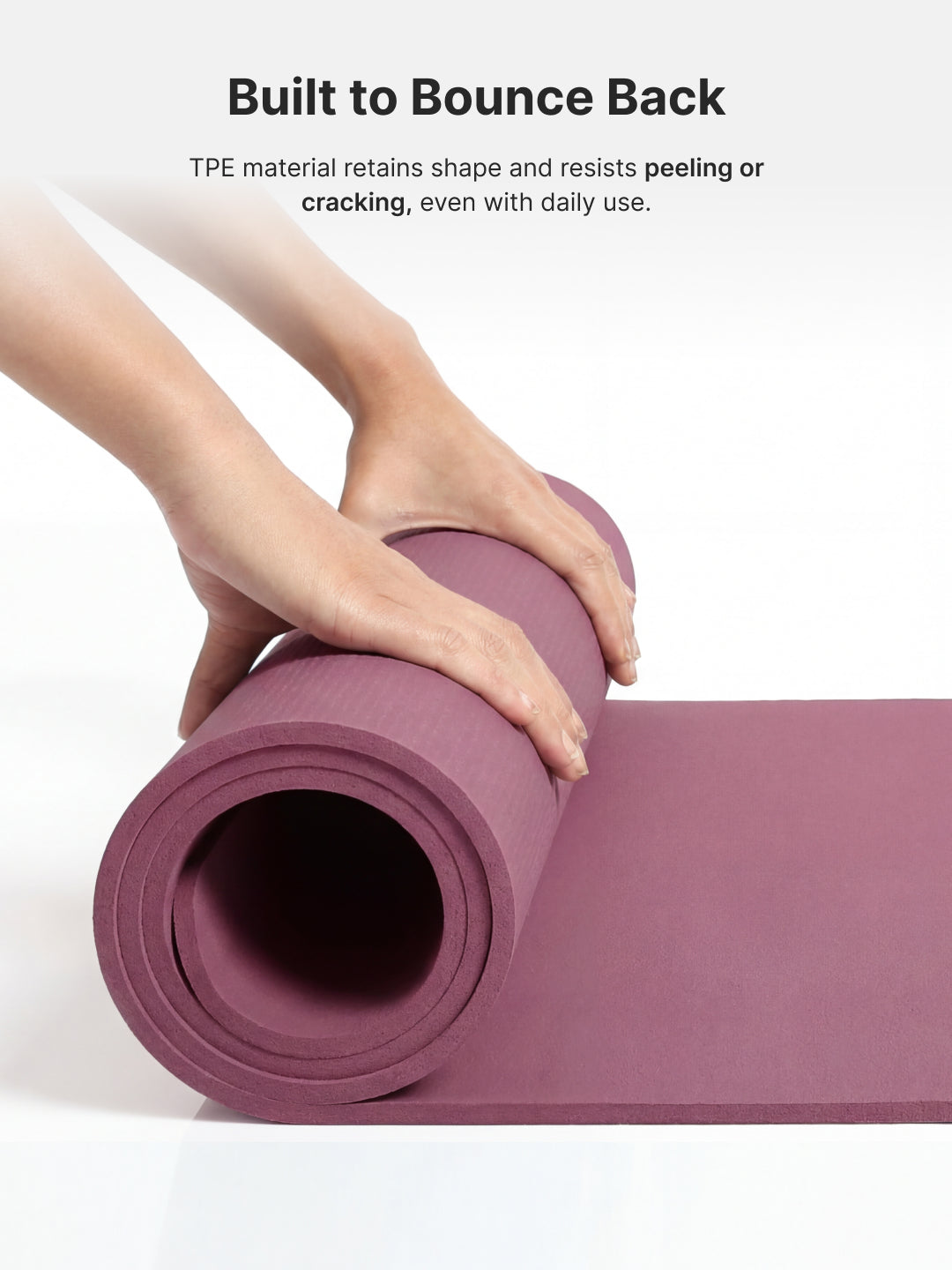 cult Aroma Infused TPE Yoga Mat 6 mm Anti Skid Non Slip Exercise Mat with Carry Bag for Yoga Workout Gym Wine