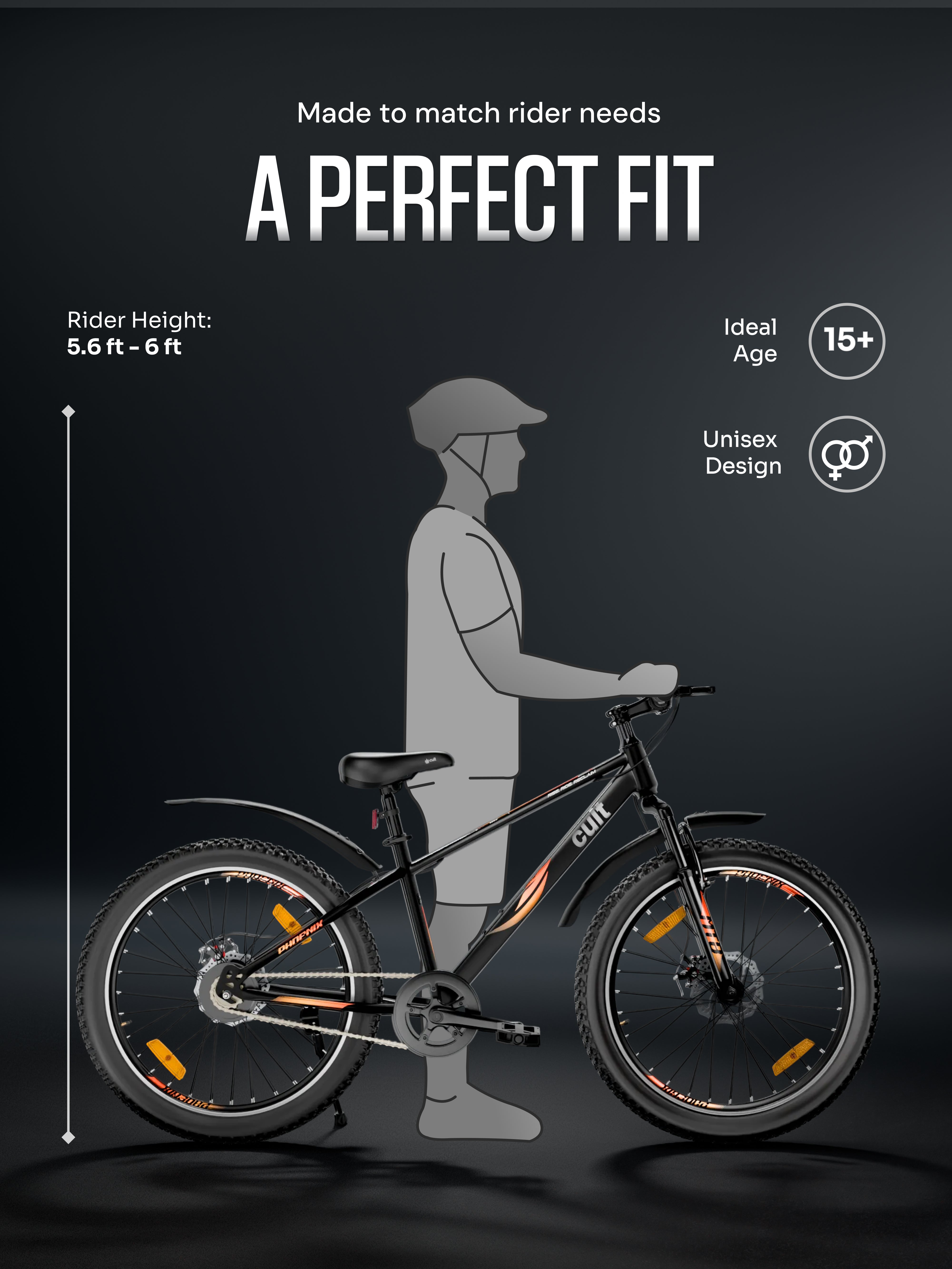 Cult Phoenix 26T Mountain Bike | Single Speed Cycle | Black