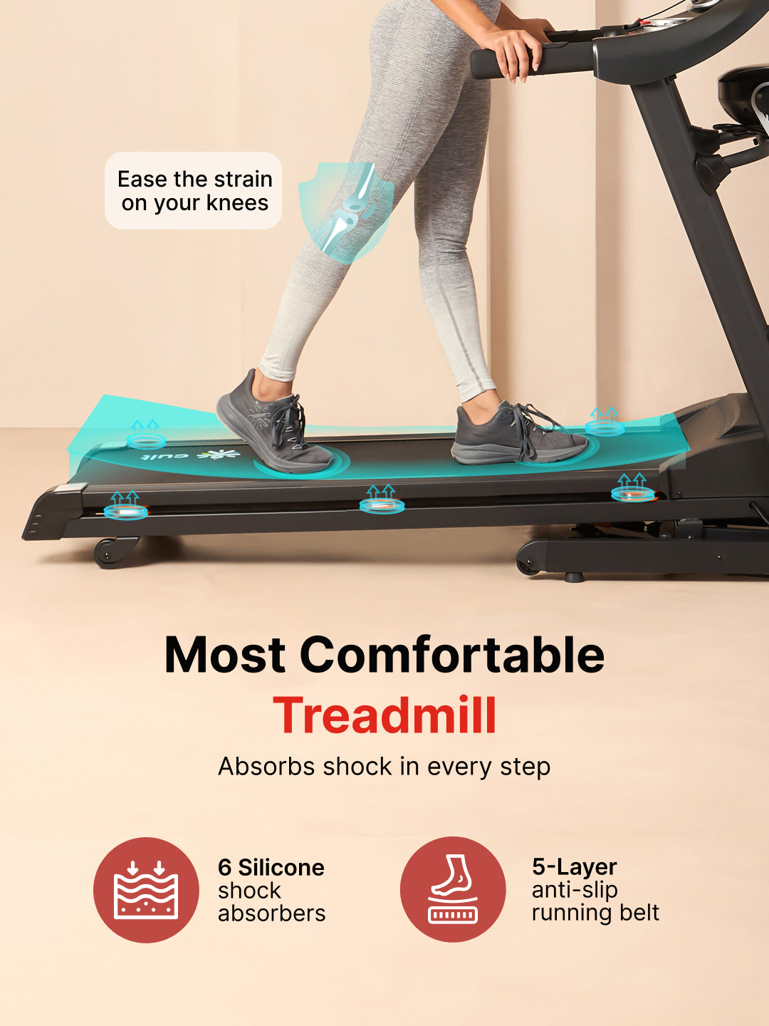 CultRunM4Auto 5 HP Peak Treadmill | 15-level Auto-Incline & Massager | Max Weight-120kg | Max Speed-14.8kmph (with 6 Months Extended Warranty)