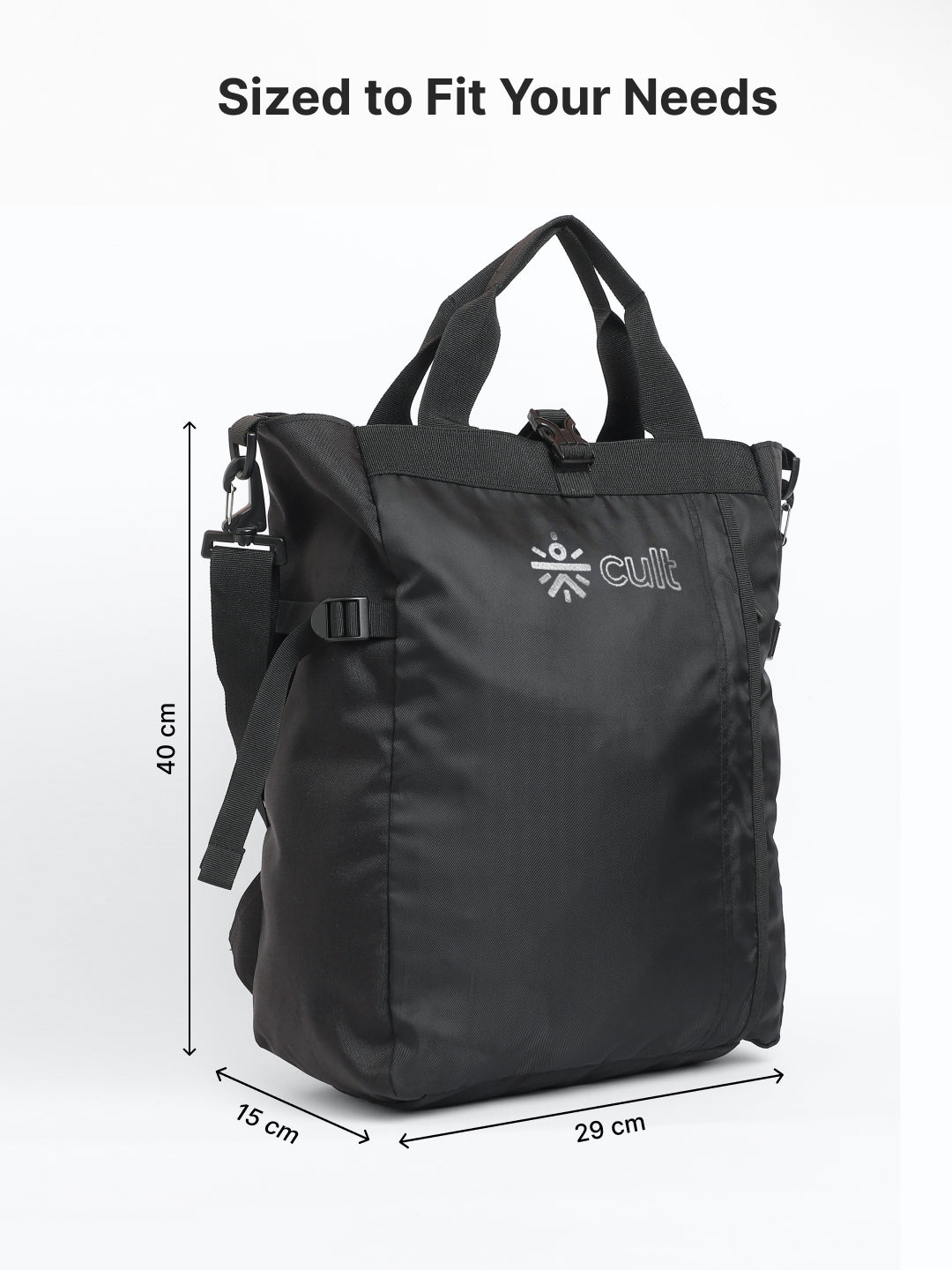 Work to Play Laptop Backpack 35L - Water-Repellent, Multi-Functional Bag with Trolley Sleeve With Shoe Bag - Black