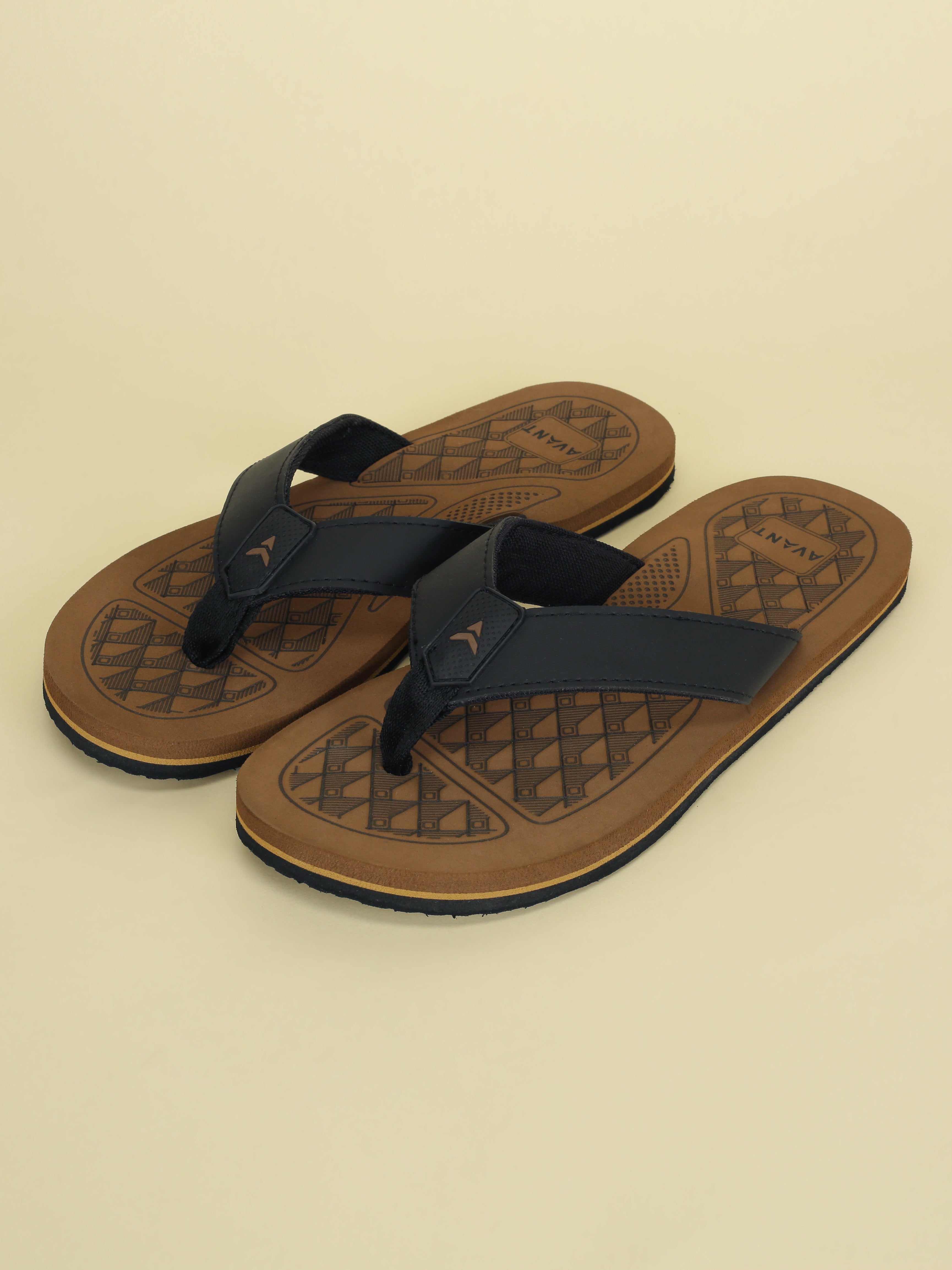 Avant Men's Milo Flip Flops - Brown/Beige
