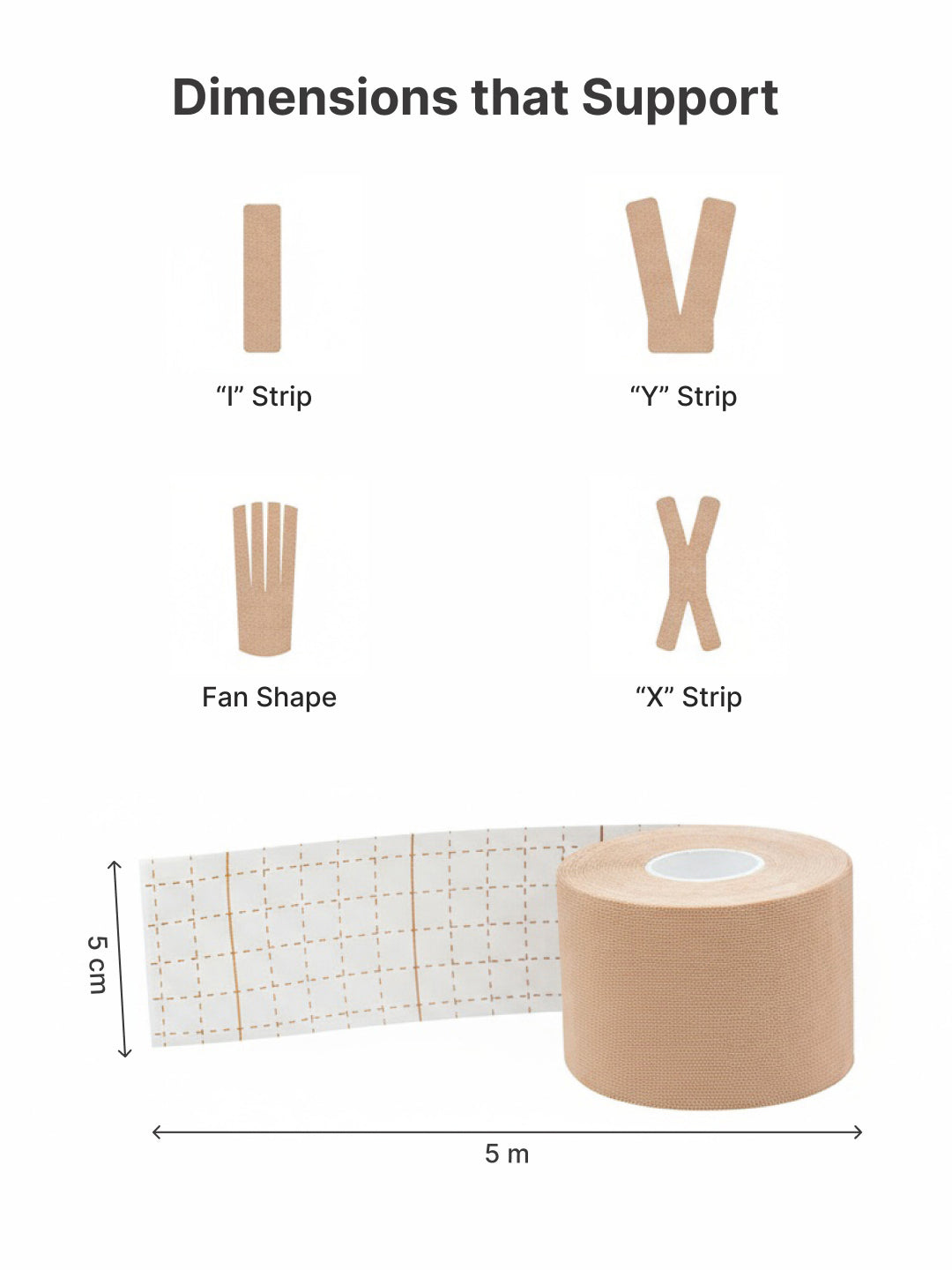 cult Kinesiology Tape Beige - Muscle Support & Injury Recovery