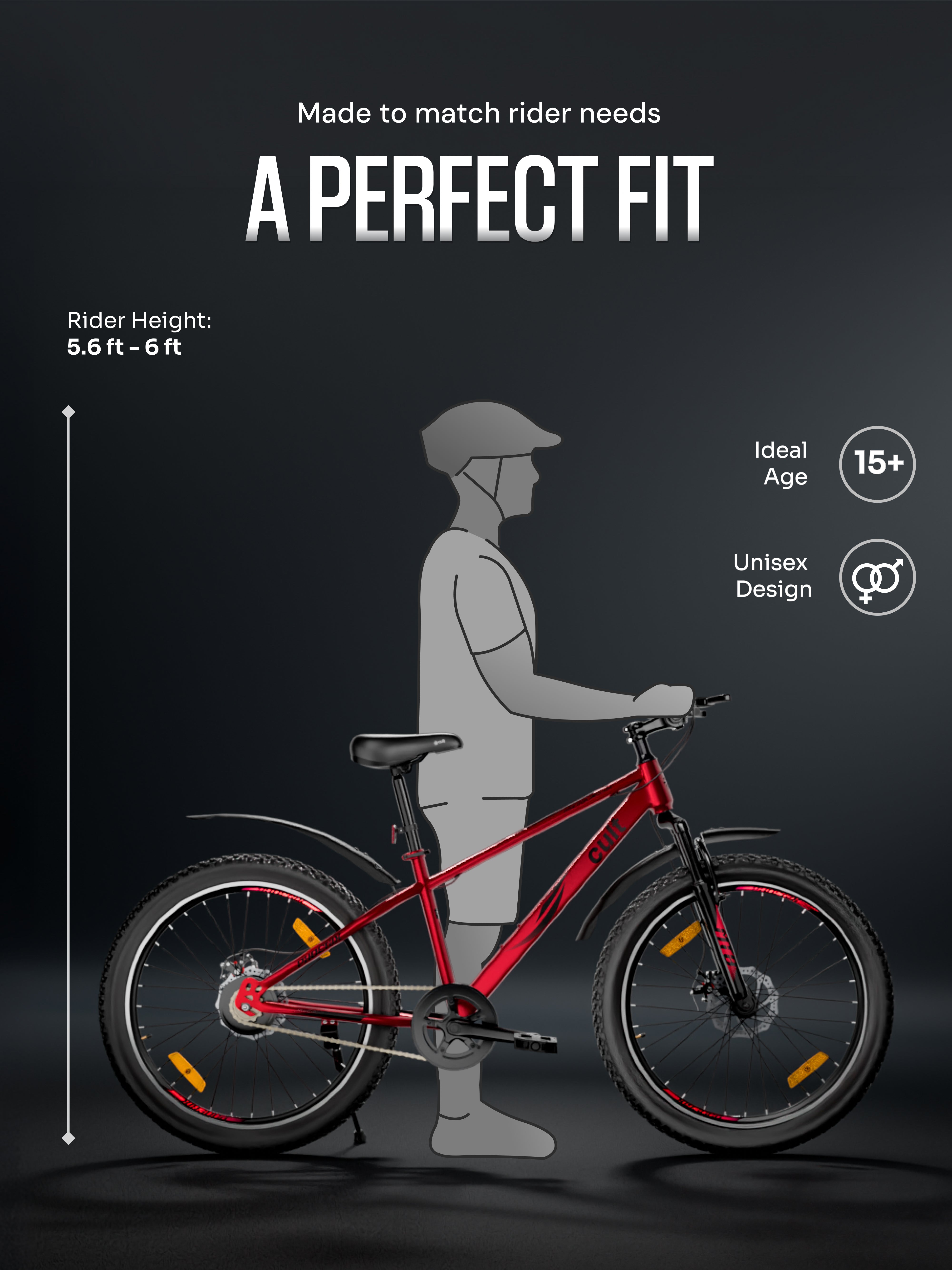 Cult Phoenix 26T Mountain Bike | Single Speed Cycle | Red