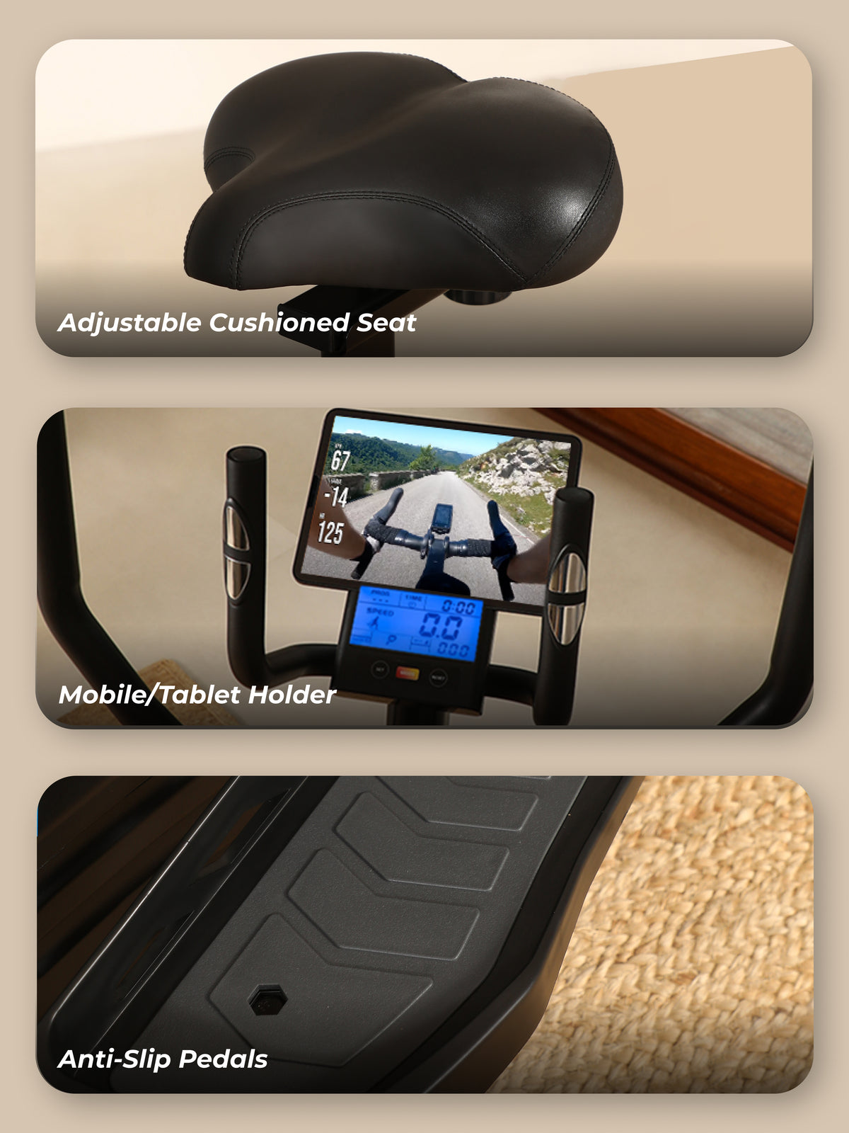 Cult SmartCrossPrime Magnetic Elliptical Trainer | 6Kg Flywheel | Max Weight: 140Kg | Home Use Cross Trainer - Black