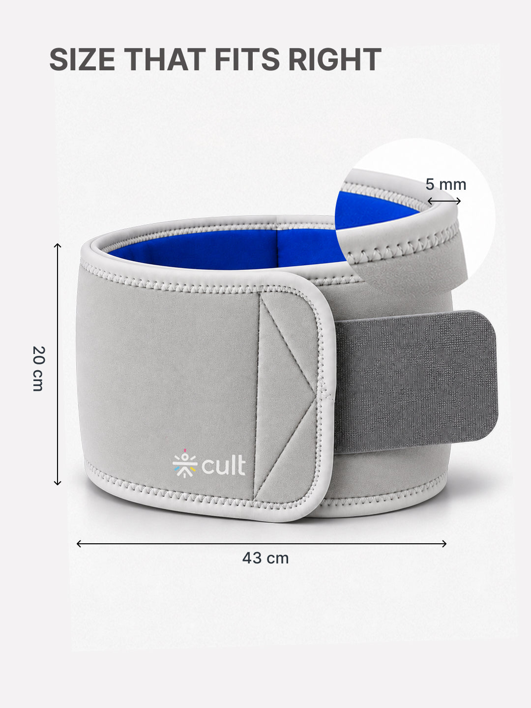 Cult Lumbar Support Sweat Belt Grey