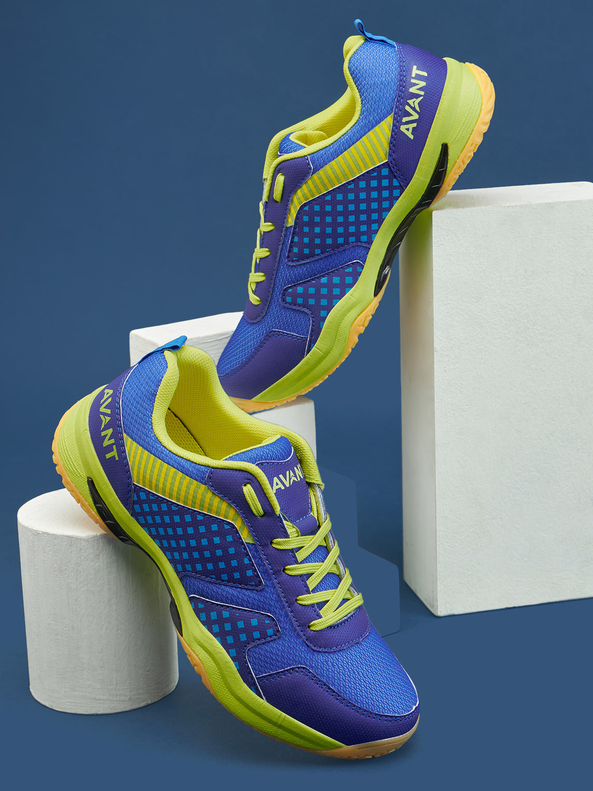 Avant Men's FluidX Badminton Shoes- Blue/Yellow