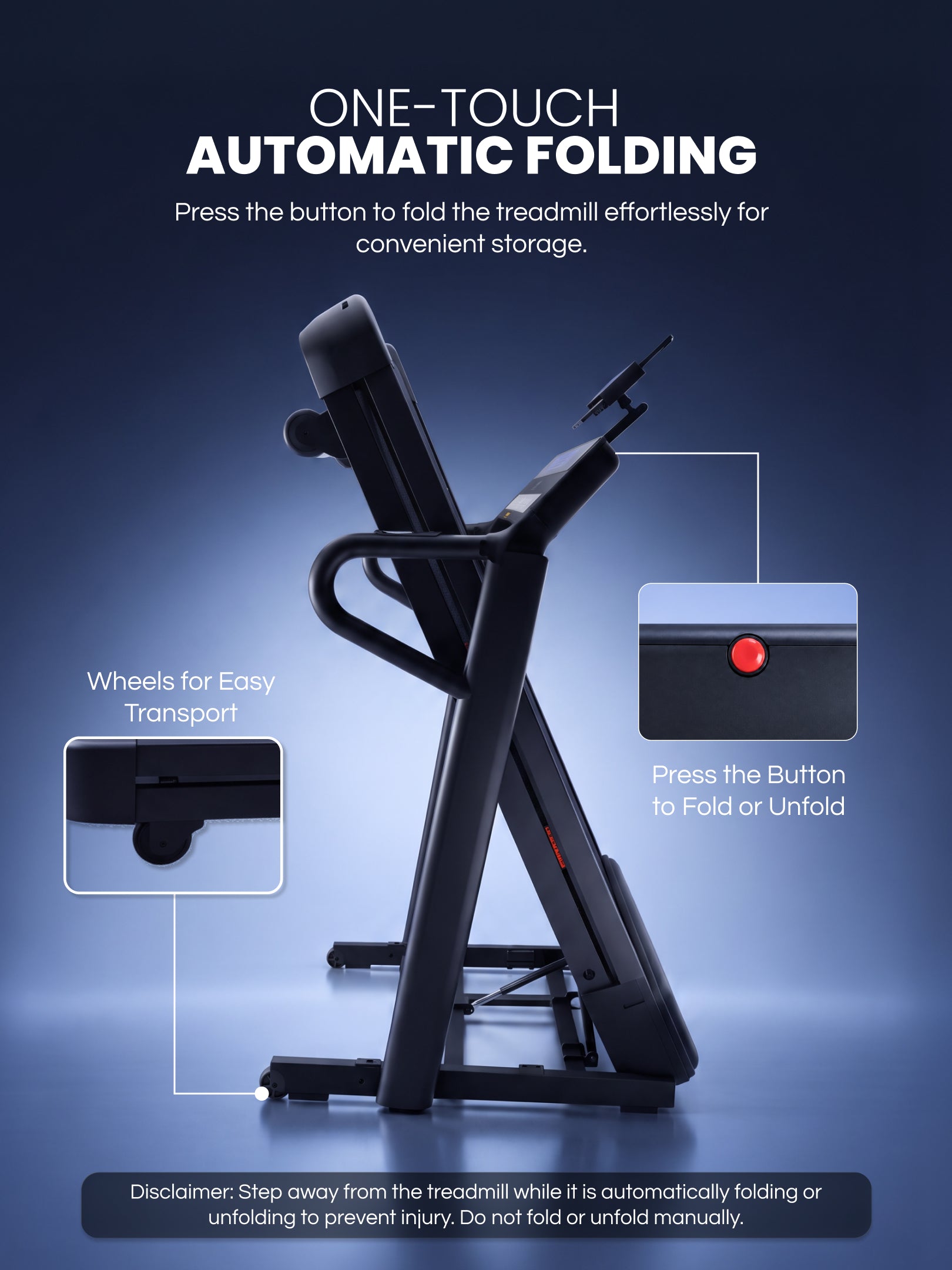 Cult Aptum 7 HP BLDC Motorized Treadmill | 10 Levels Incline & 3 Level Decline | Max Speed - 20 km/hr | Max Weight – 140 kgs | Shock Absorbers for Knee Protection | One-Button Power Folding (Black)