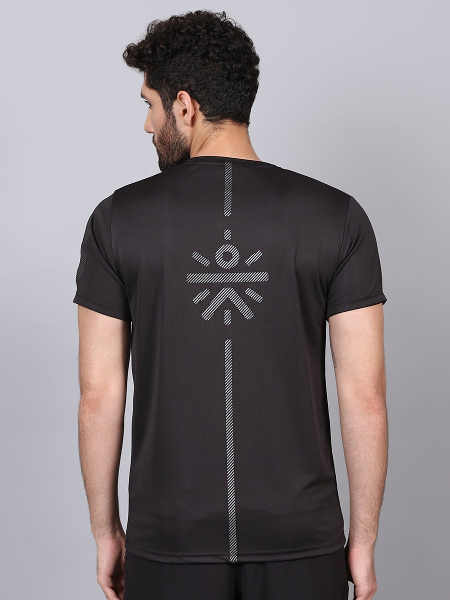 Men Black Challenge Tee