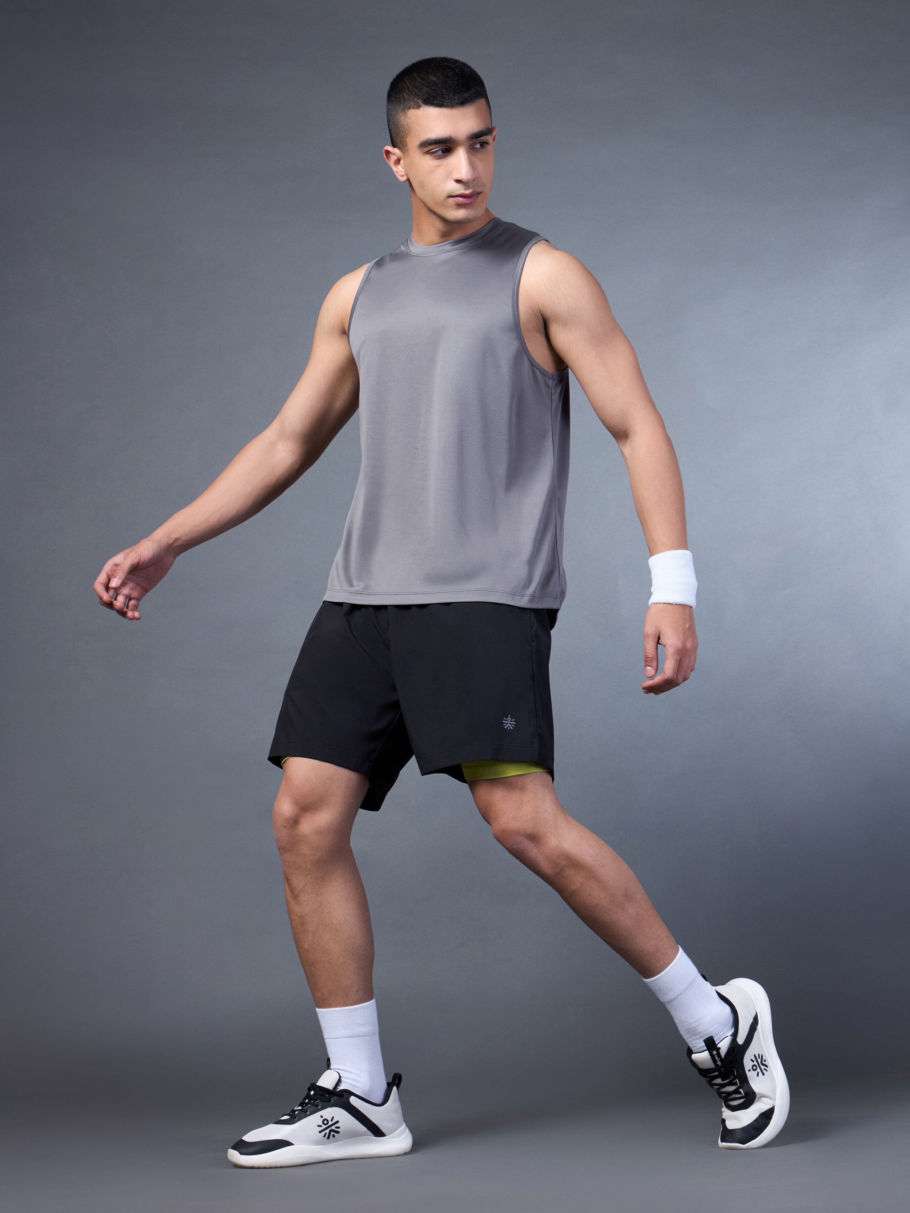 Men's Black Run Elevate Shorts