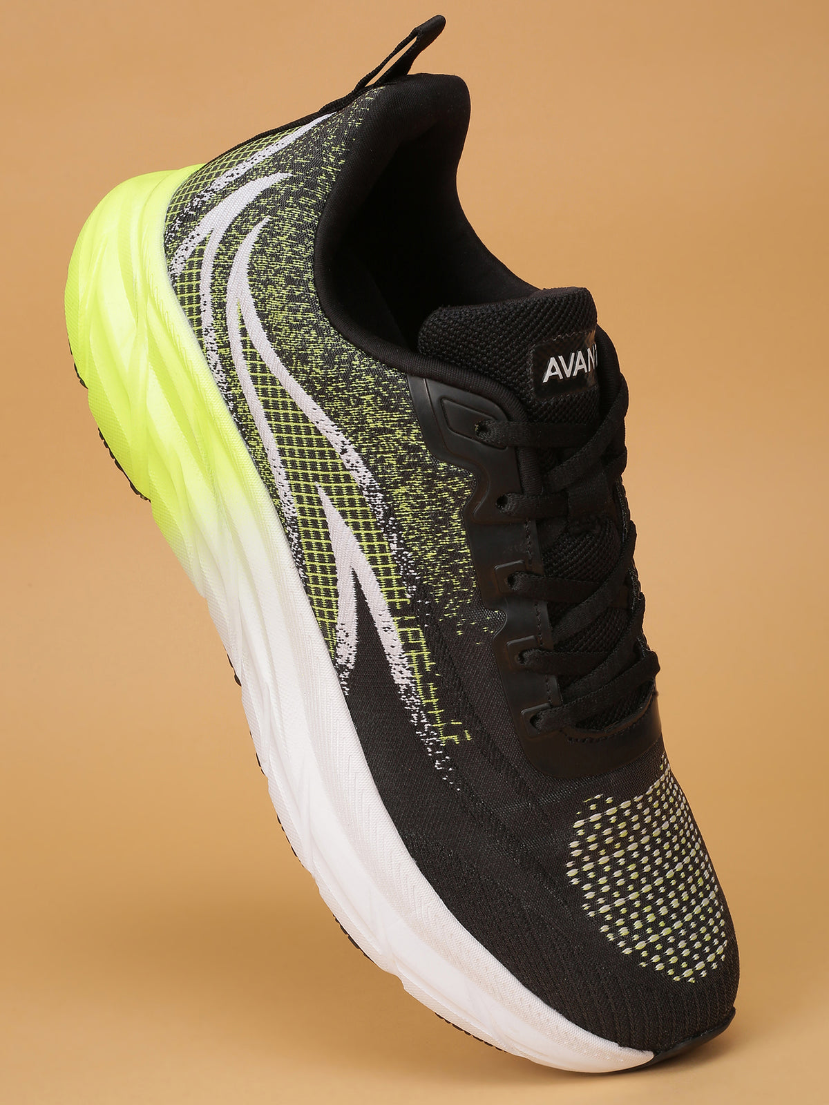 Avant Men's SonicWave Running Shoes - Black/Neon Green
