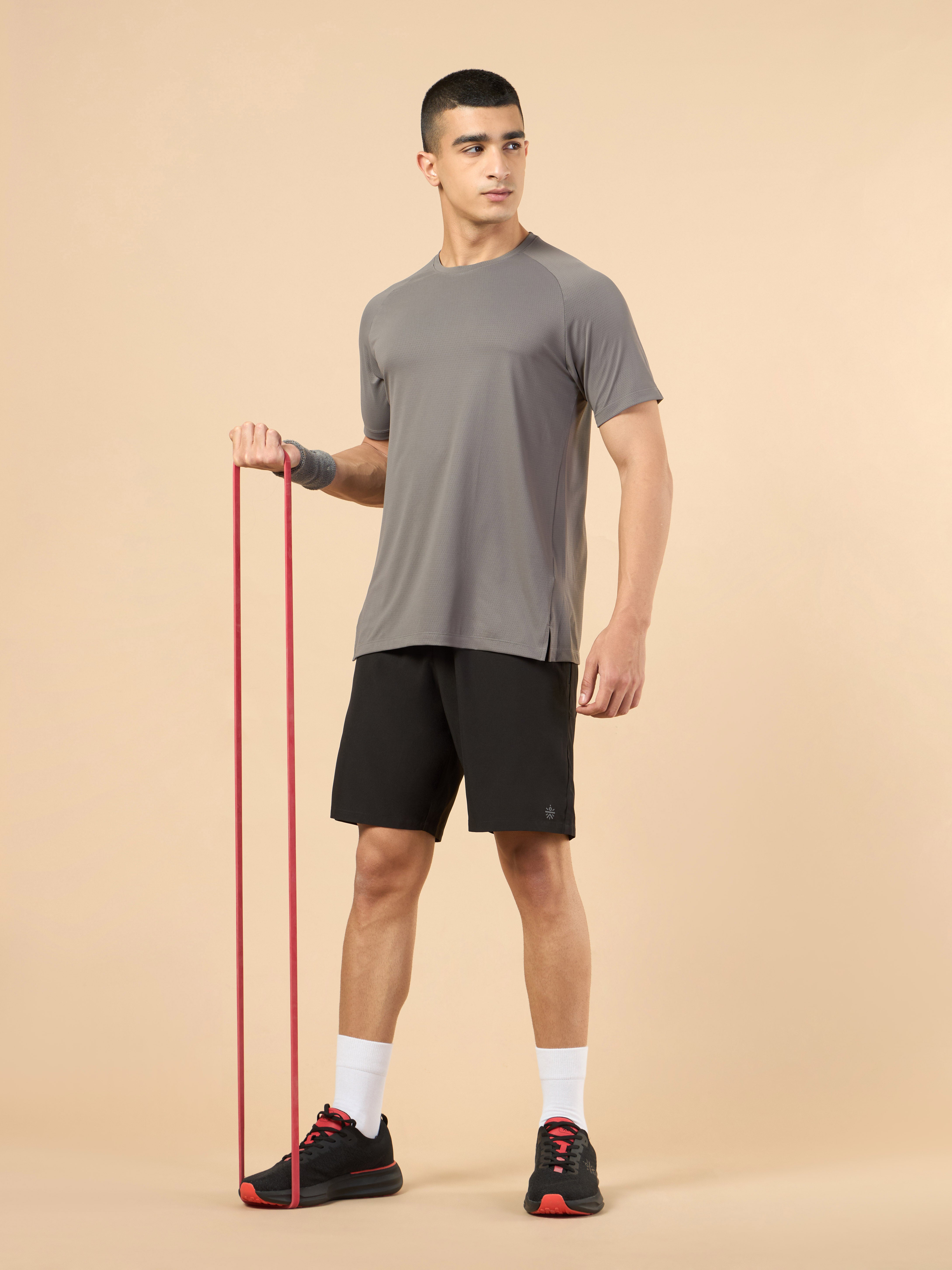 Men's Dark Grey All Workout Training T-shirt