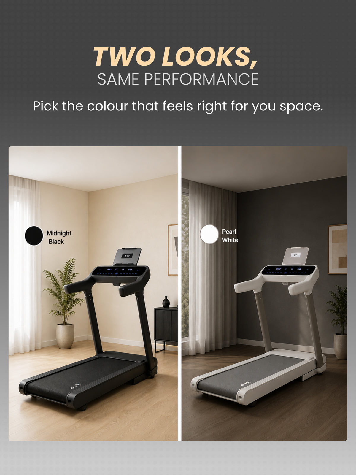 Cult SmartStride CanoasPro 5 HP BLDC Treadmill with 4 Shock Absorbers for Enhanced Cushioning & Reduced Knee Impact |130 kg User Capacity | 25-Level Auto Incline | 16 km/h Max Speed ( Black)