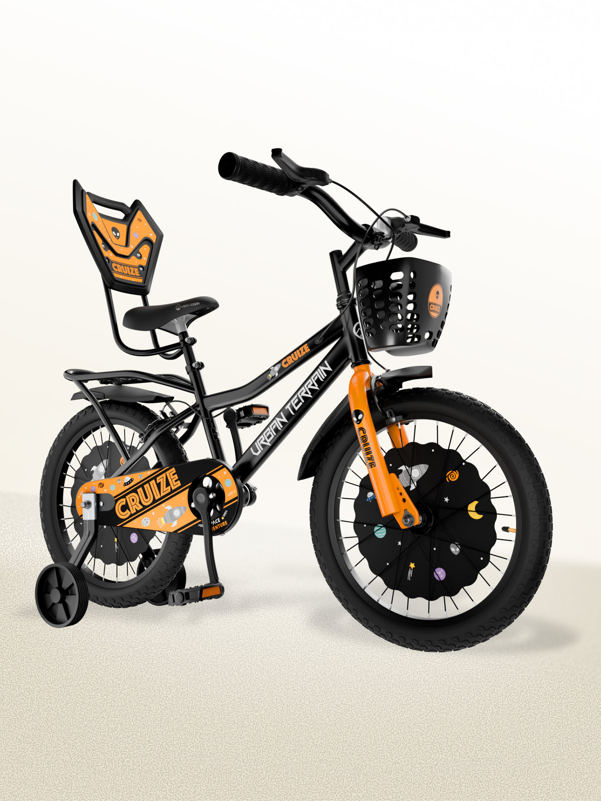 Urban Terrain Cruize 16T Single Speed Kids Cycle, Black