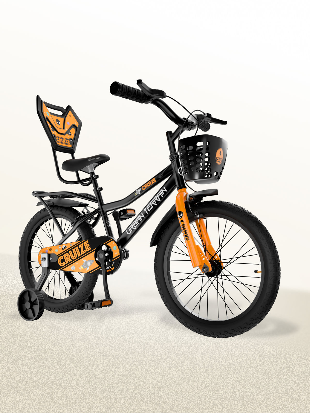 Urban Terrain Cruize 20T Single Speed Kids Cycle, Black