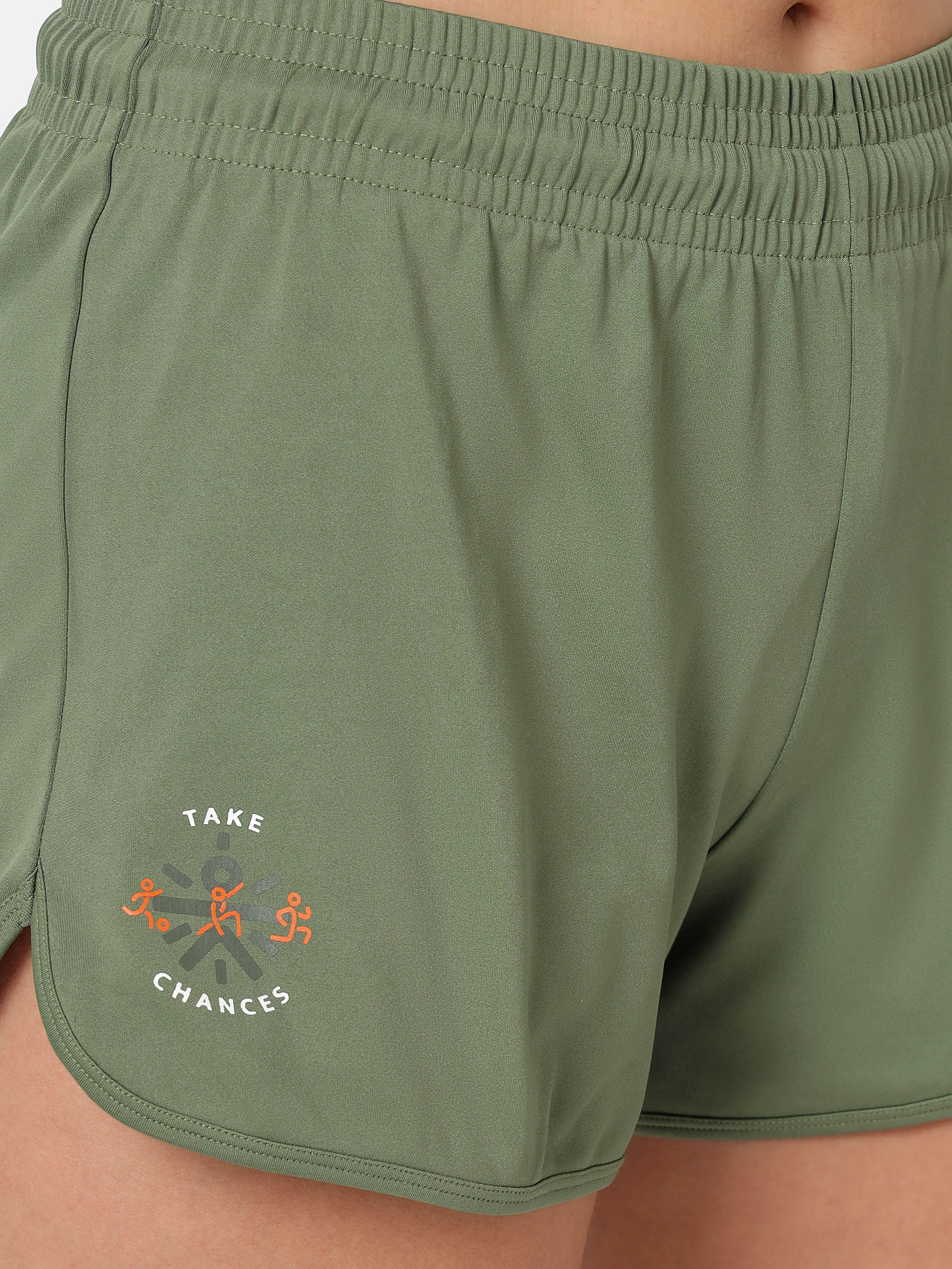 Solid Shorts with Curved Hem Pack of 2