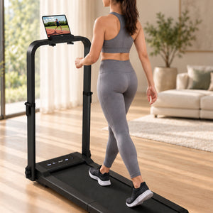 Cult Fold Plus Center-Folding Walking Pad with 5HP Motor with Easy Remote Control | Max User 130kg | Top Speed 8kmph | Running Deck 39.3 x 15.7 inches | Space Saving & Perfect for Home use Treadmill (with 6 Months Extended Warranty)