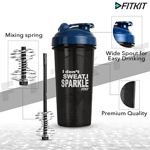 Fitkit FKSB15 Classic 700 ml Shaker (Pack of 1, Dark Blue)