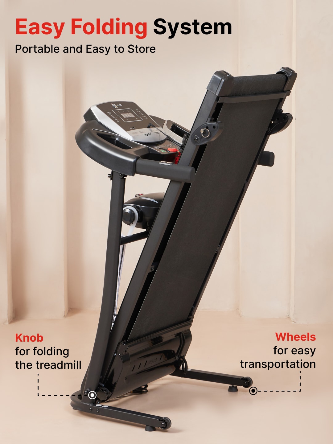 Cultrun M3.0 3HP Peak Treadmill | 3-level Manual-Incline | Max Weight-100kg | Max Speed-10 kmph (with 6 months extended warranty)