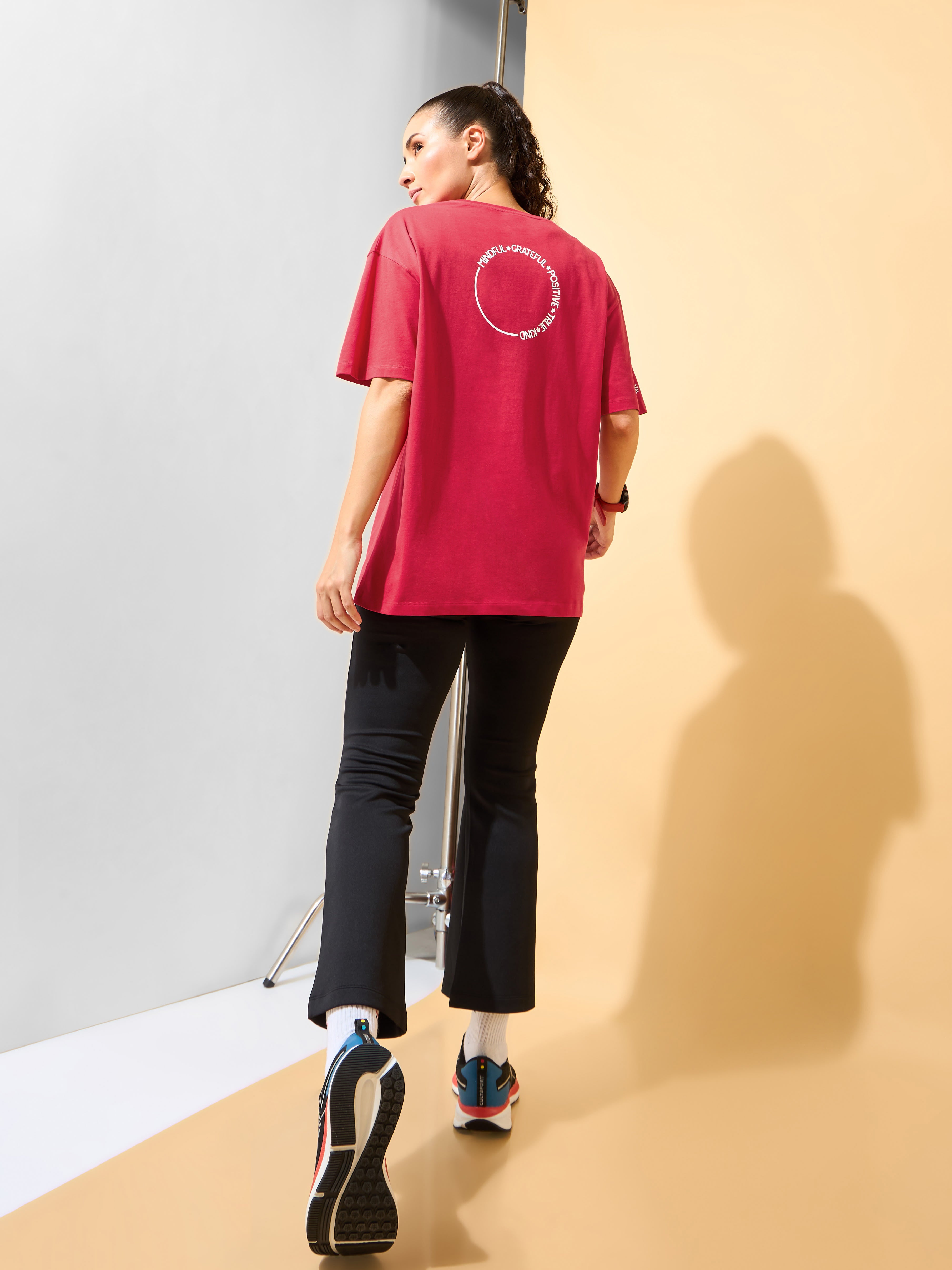 Circle Of Positive Print Oversized T-shirt