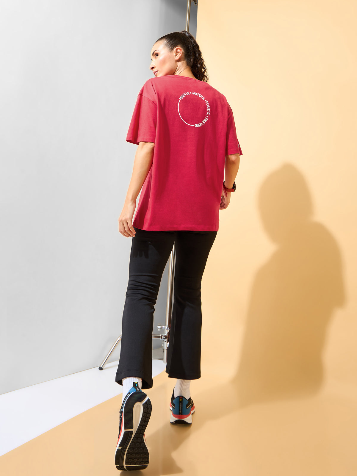 Circle Of Positive Print Oversized T-shirt