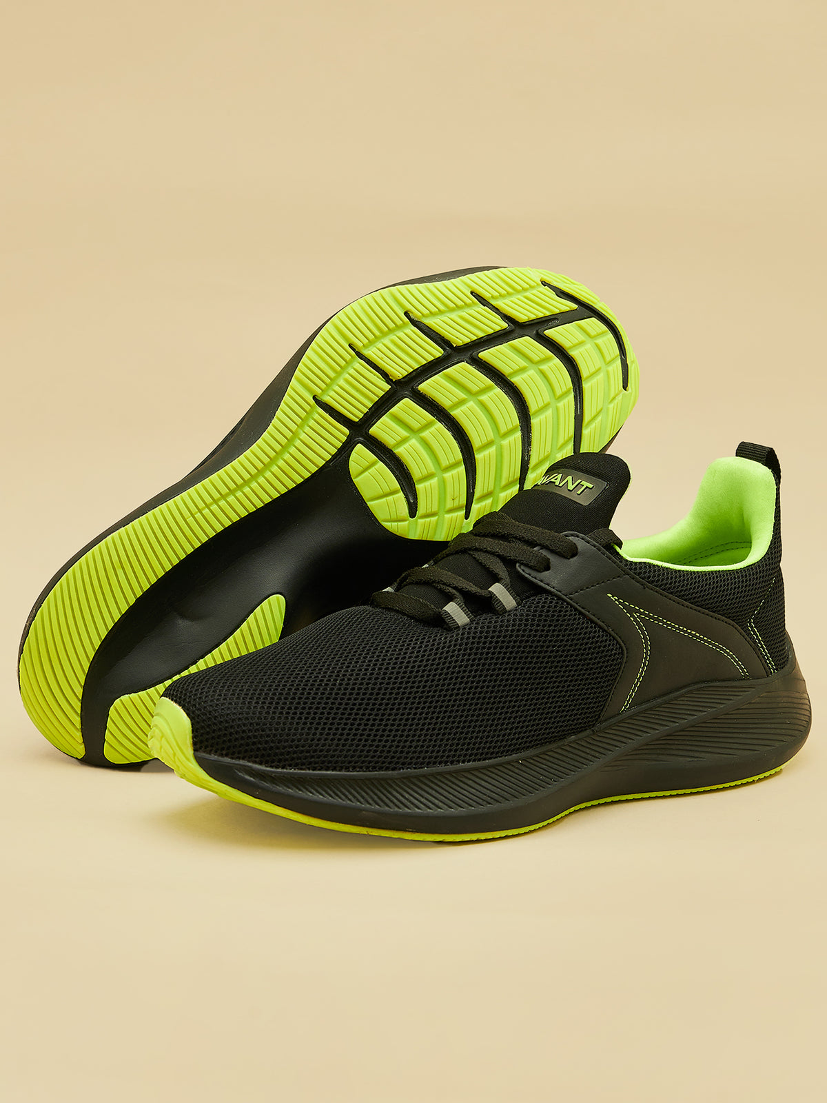 Avant Mens Ultra Flex Walking Shoes, TPR outsoles, Black