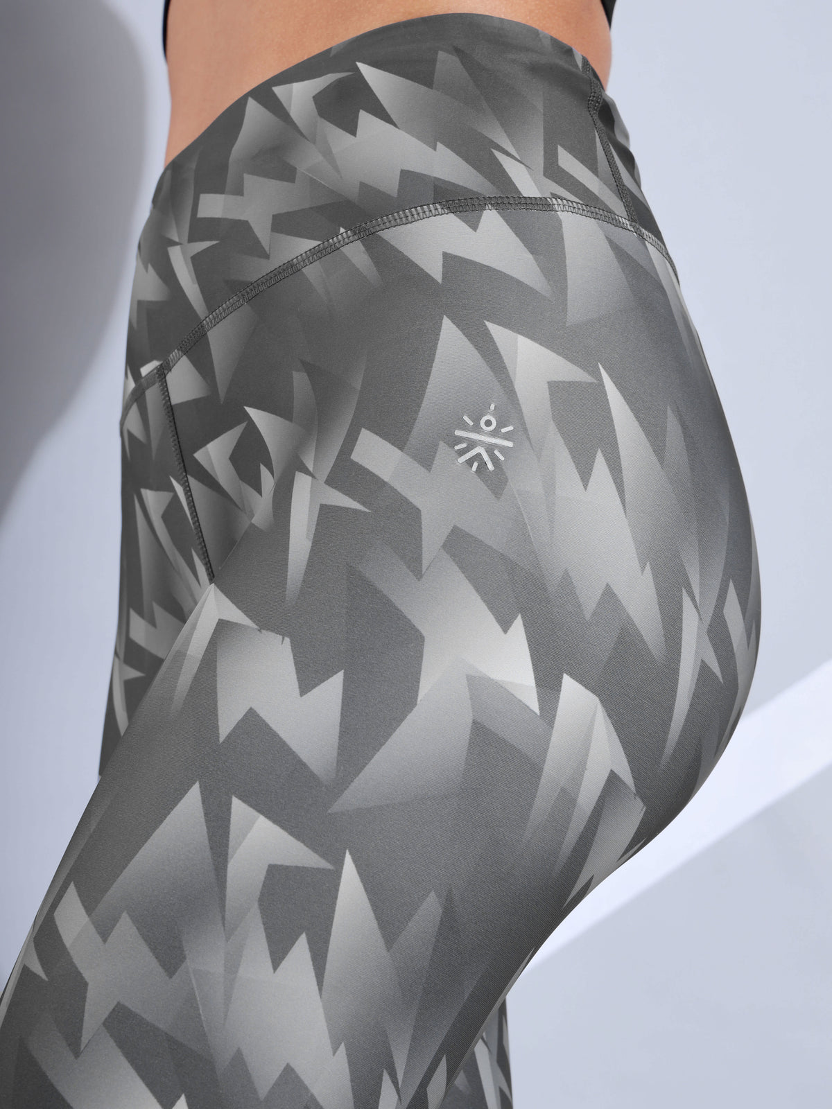 Dark Grey All Over Print Absolute Fit Tights with Back Pocket