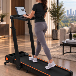 Cult Treadmill with Desk 5.5 HP Peak Motorized 3 in 1 Foldable Treadmill for Home Workout | Max User 120kg, Speed up to 12 km/hr with Adjustable & Detachable Desk with Tablet Holder (with 6 Months Extended Warranty)