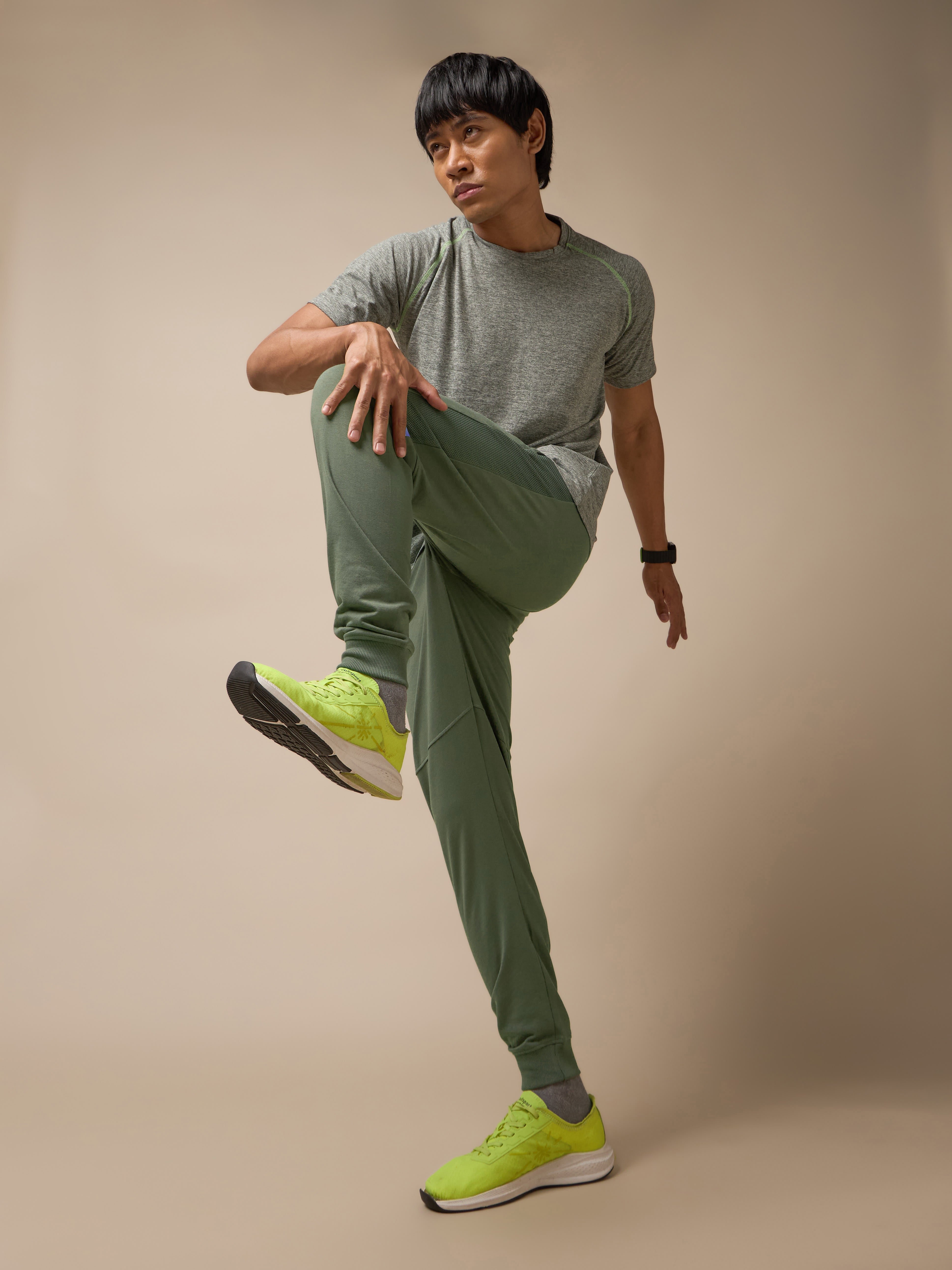 Men Olive Power Joggers