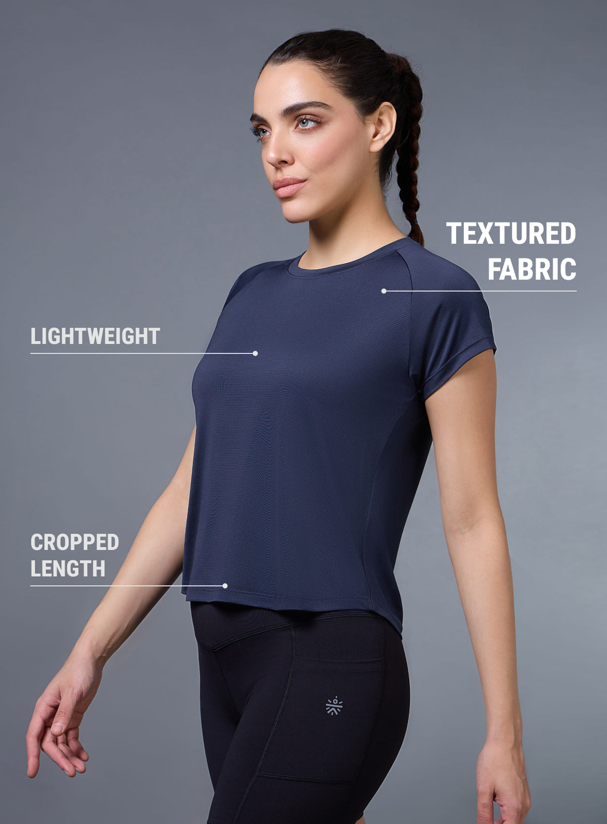 Women's Navy Run Forward T-shirt
