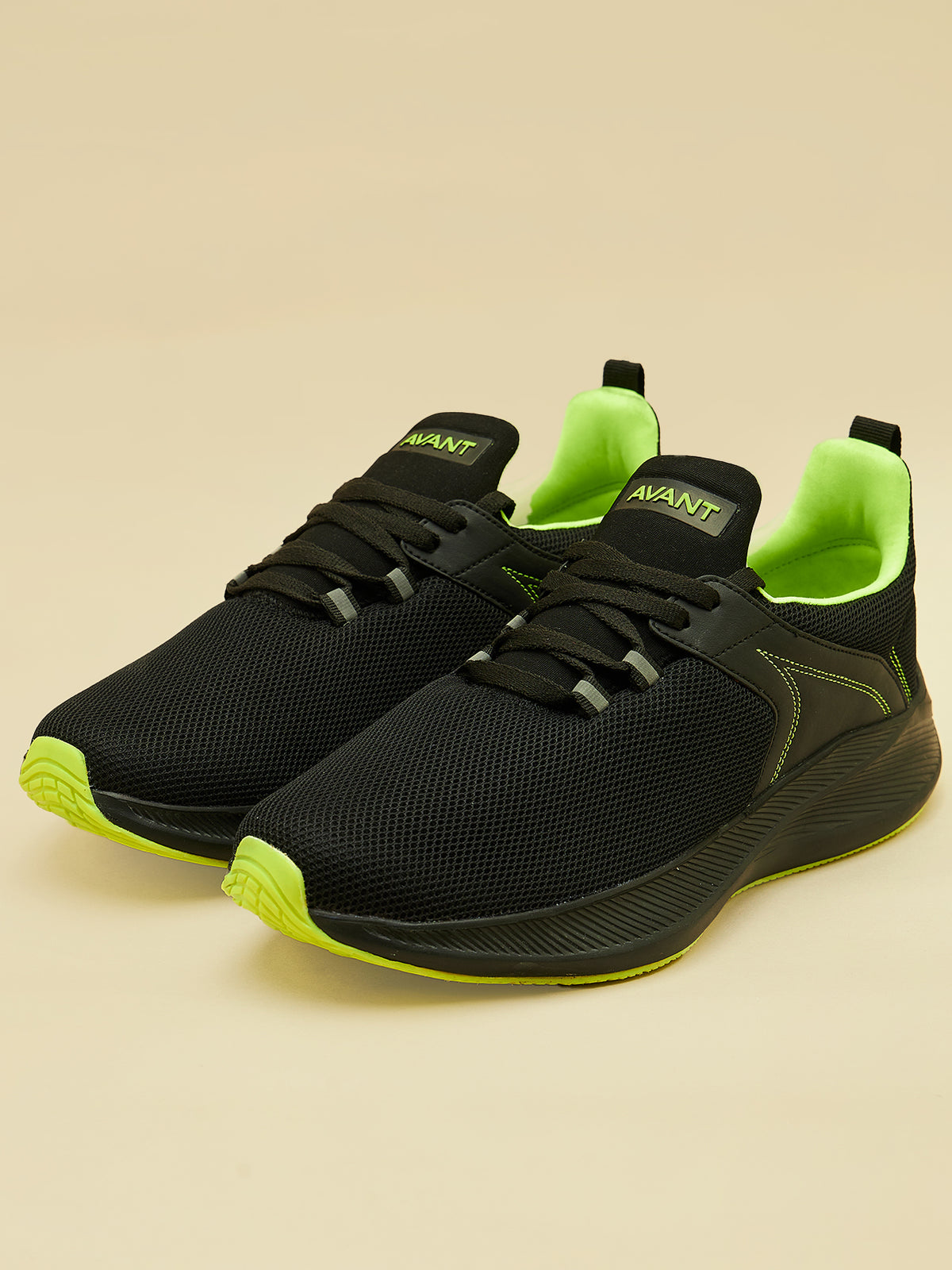 Avant Mens Ultra Flex Walking Shoes, TPR outsoles, Black
