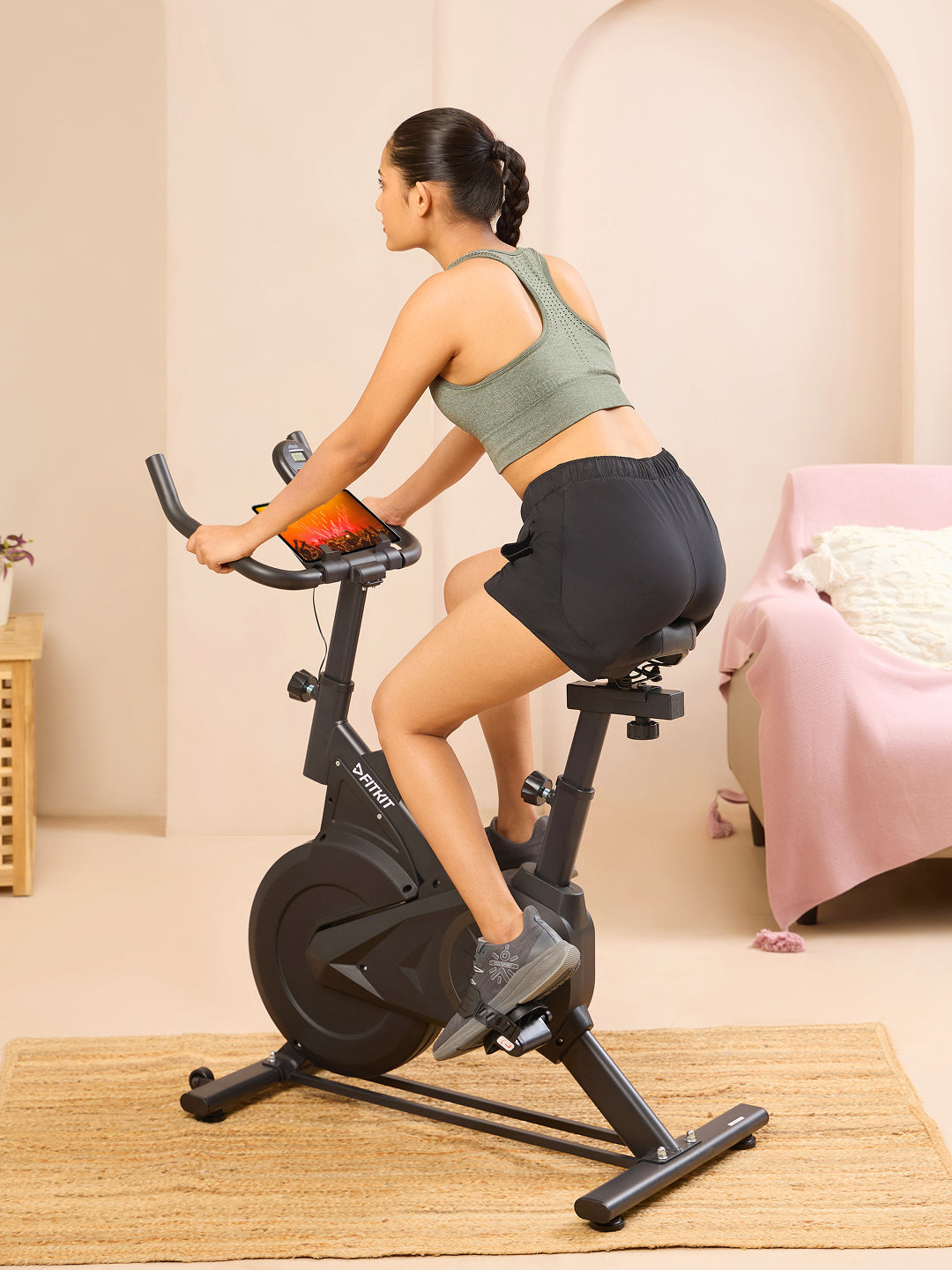 FK7002 Spinbike | 6kg Flywheel | Max Weight: 120Kg | Black (6 months warranty + 6 months extended warranty)