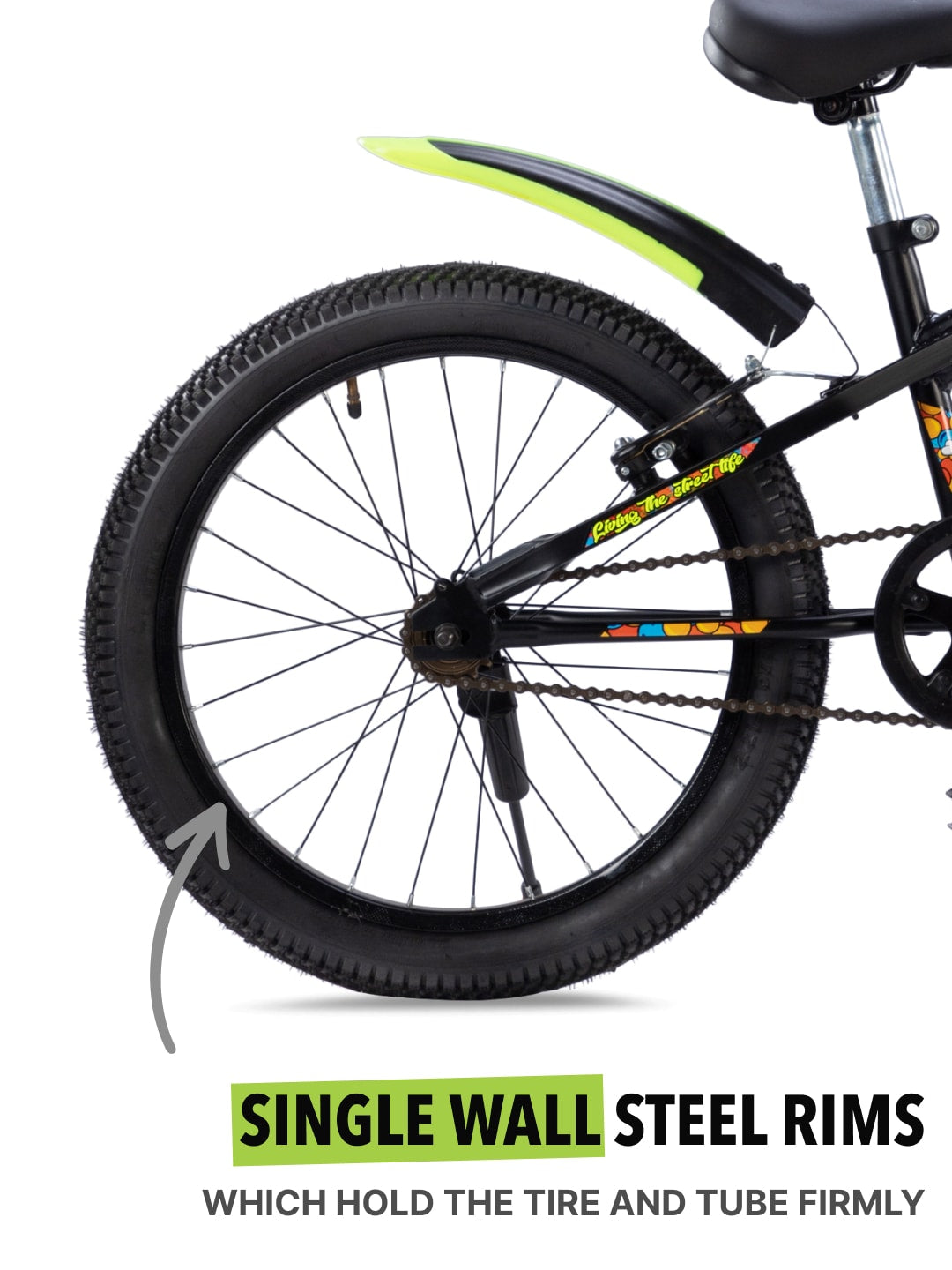 Skater 20T Steel Frame Kids Bike Black