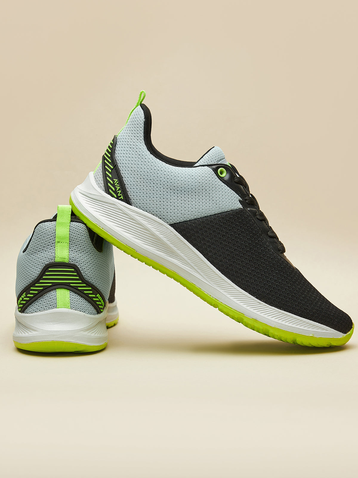 Avant Men's Racer Walking Shoes-L.Grey/Black