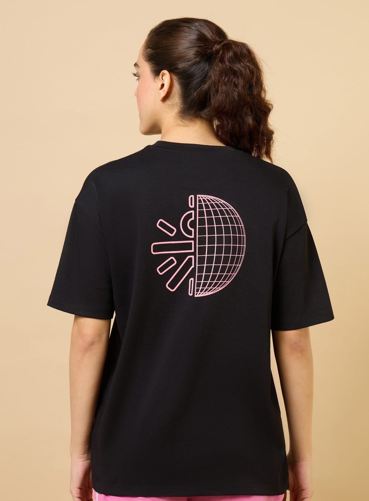 Women's Black Cult Brand Carrier Oversized T-shirt