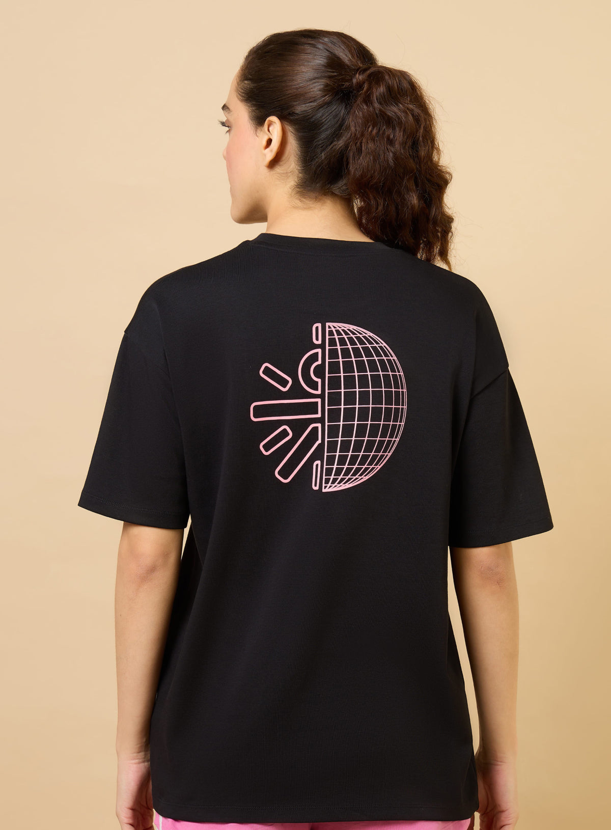 Women's Black Cult Brand Carrier Oversized T-shirt